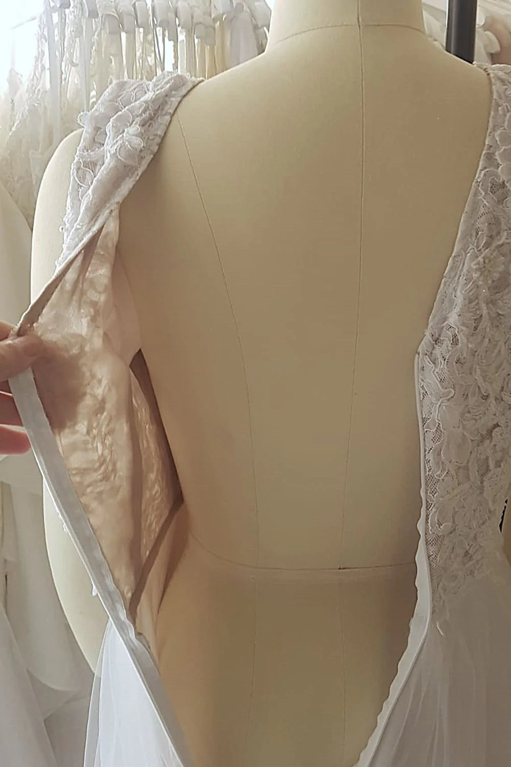 romantic A-line wedding gown - Image 8
