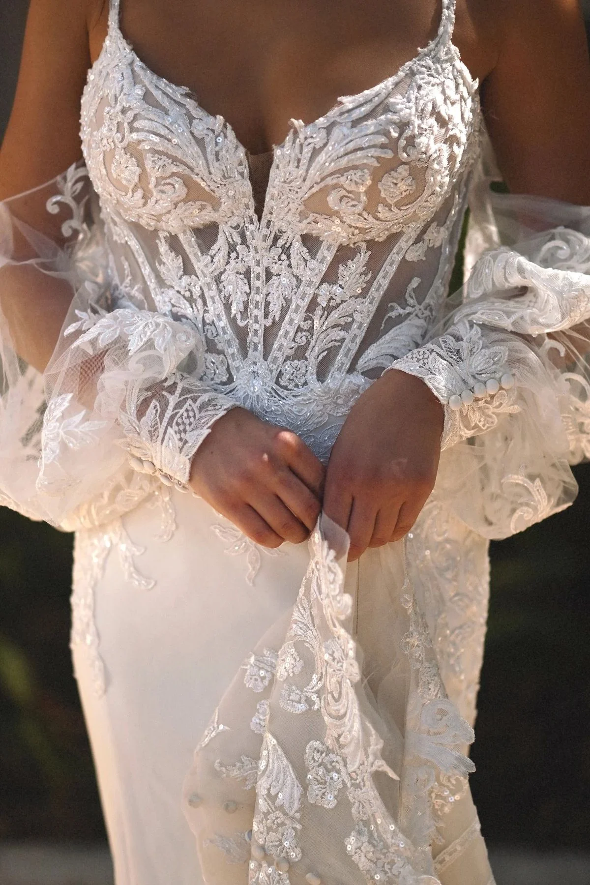 1406 & Martina Liana couture overskirt - Image 2
