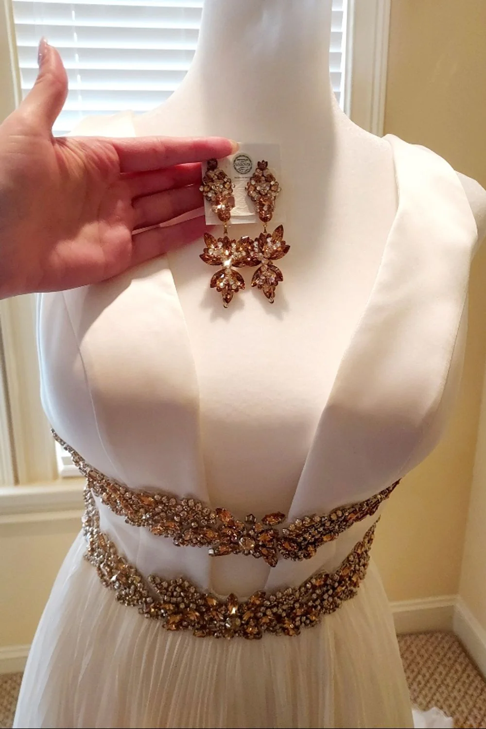 44560 with Matching Swarovski Crystal Earrings - Image 7