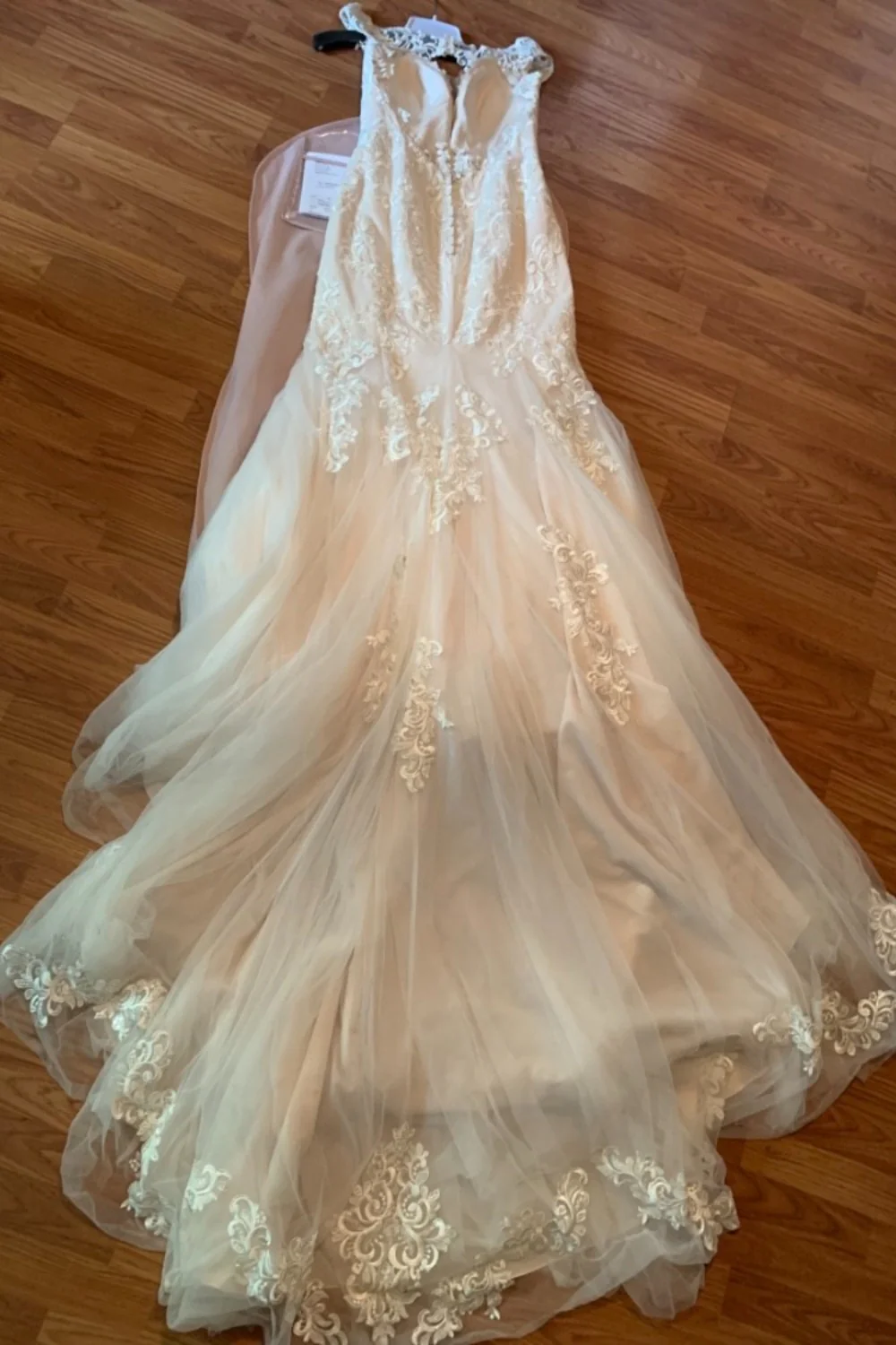 6731 Ivory Lace/Tulle/Ivory Gown/Java Tulle - Image 6
