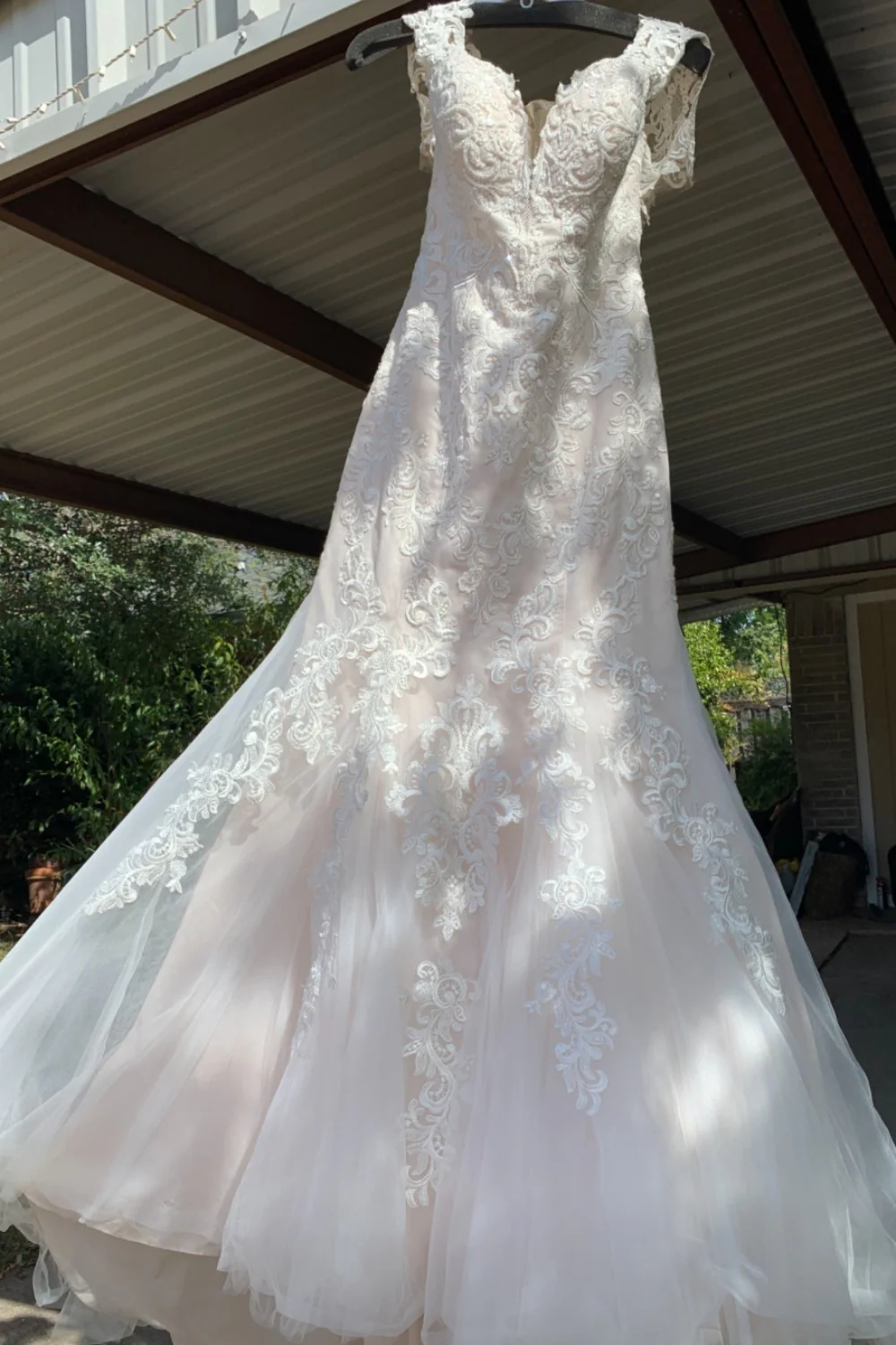 6731 Ivory Lace/Tulle/Ivory Gown/Java Tulle - Image 7