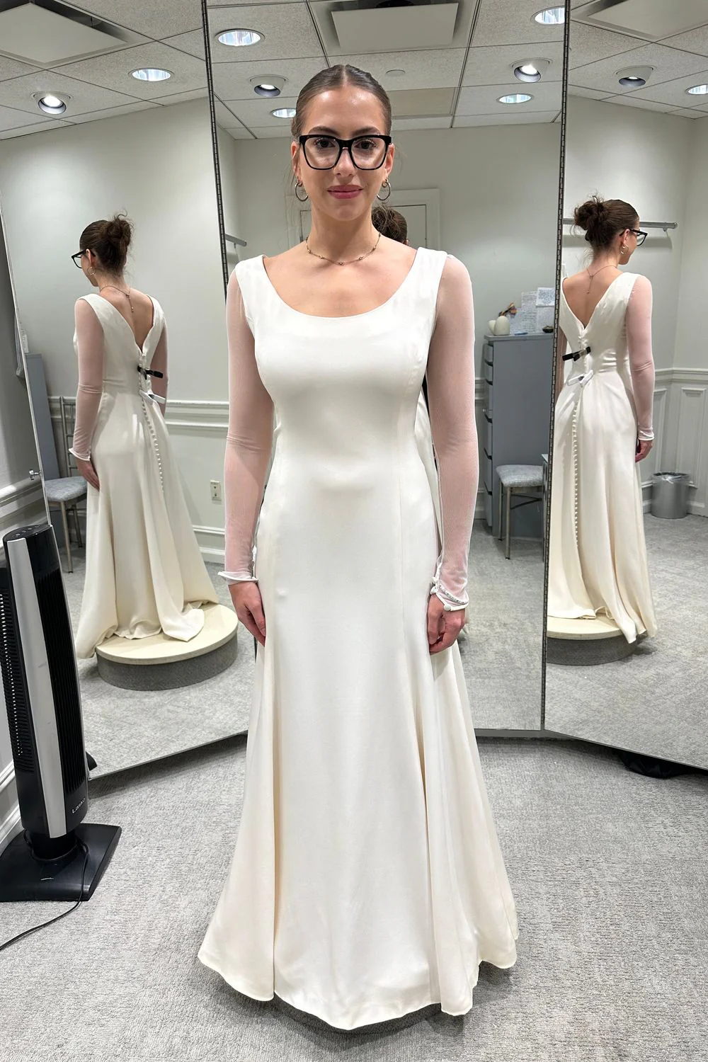 A-Line Dress with Veil