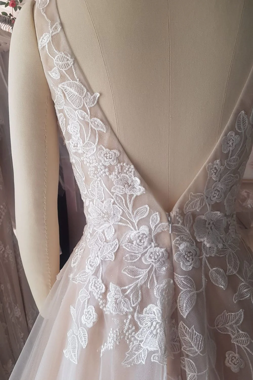 A-Line Tulle Wedding Dress Size 12 - Image 7