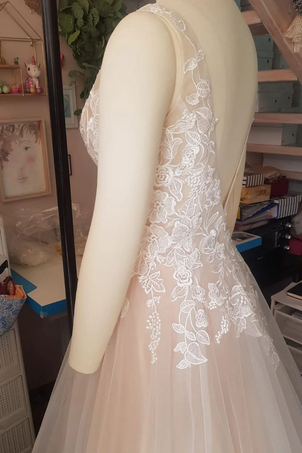 A-Line Tulle Wedding Dress Size 12 - Image 8