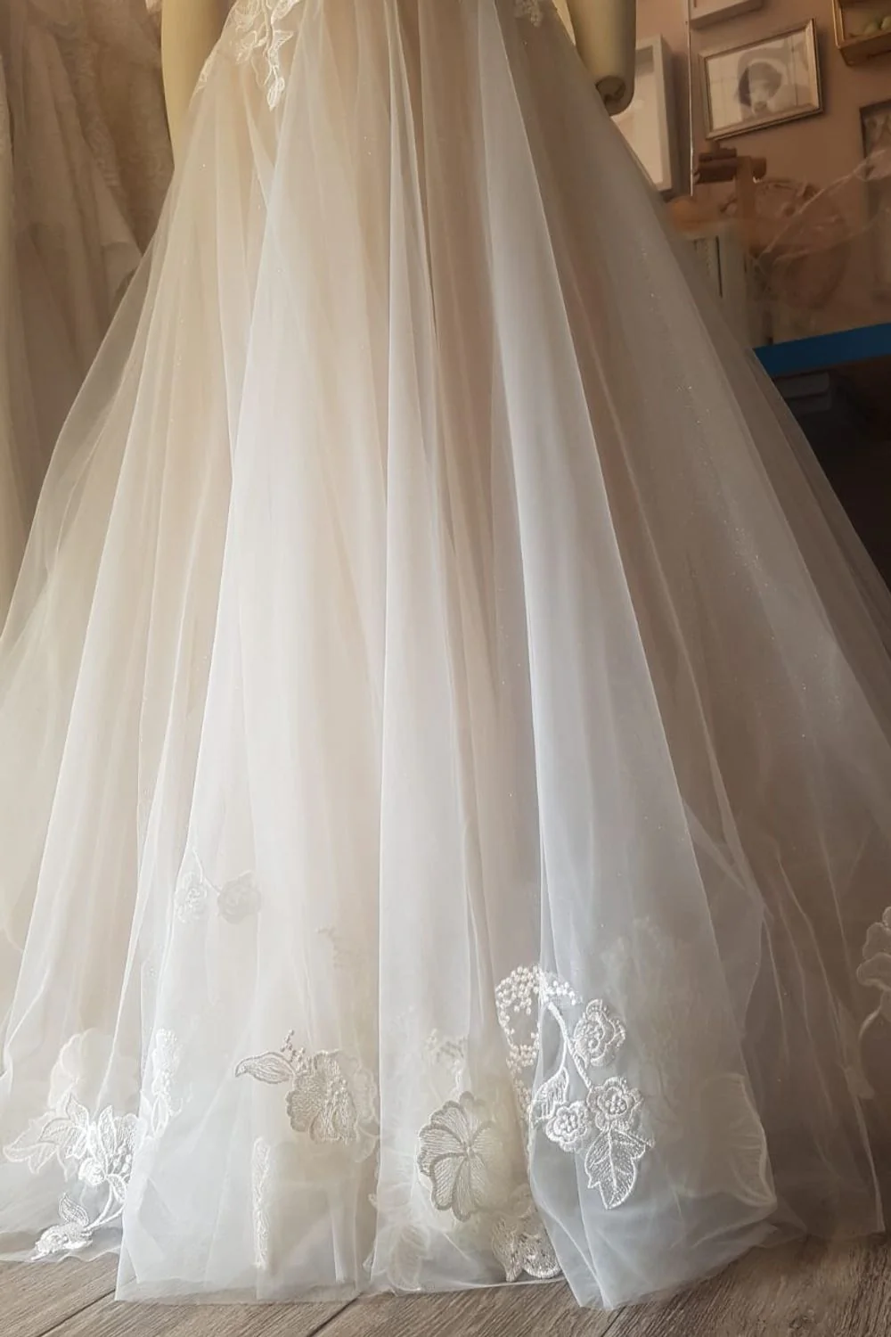 A-Line Tulle Wedding Dress Size 12 - Image 9