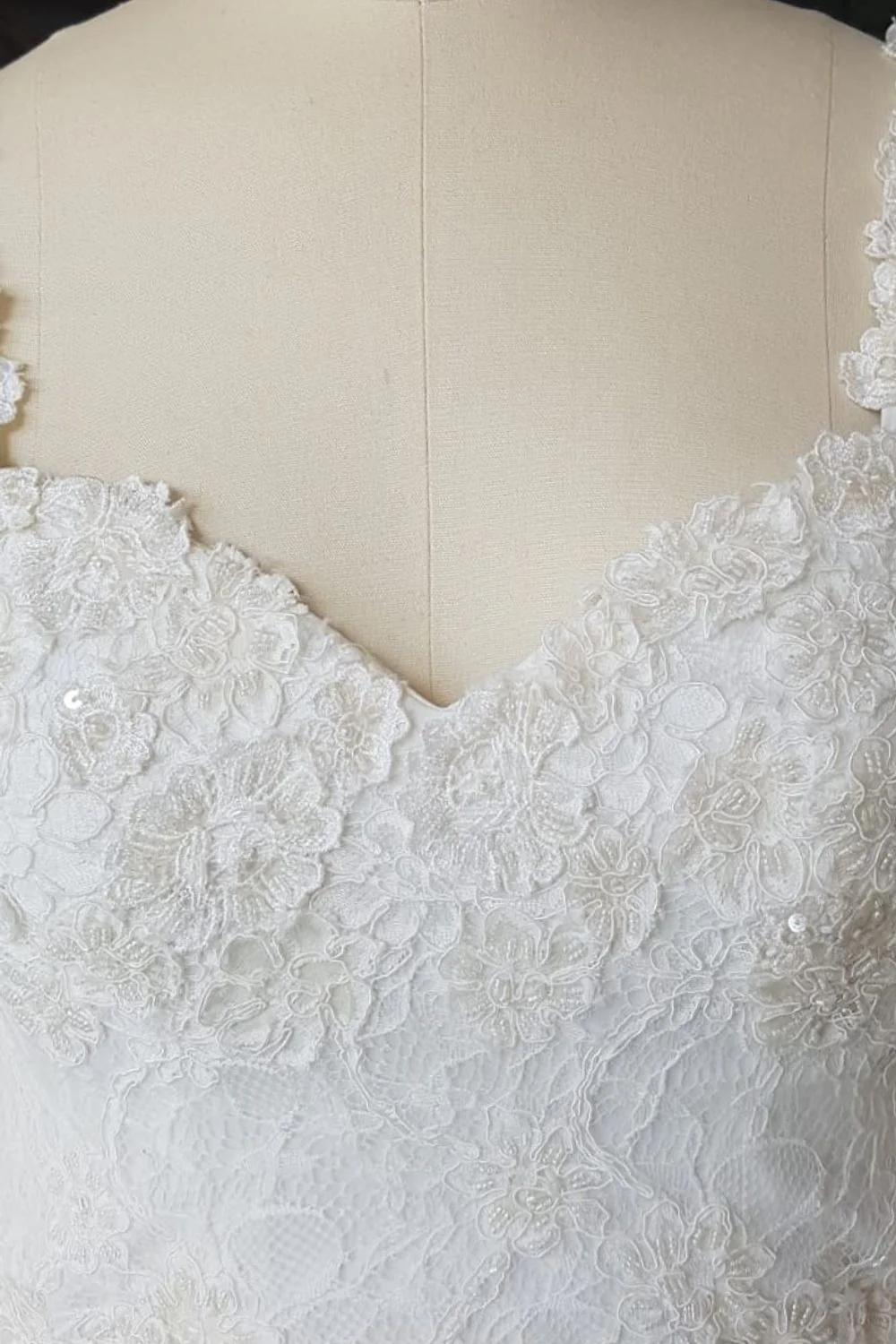A-Line Wedding Dress with 3D Flowers - Image 5