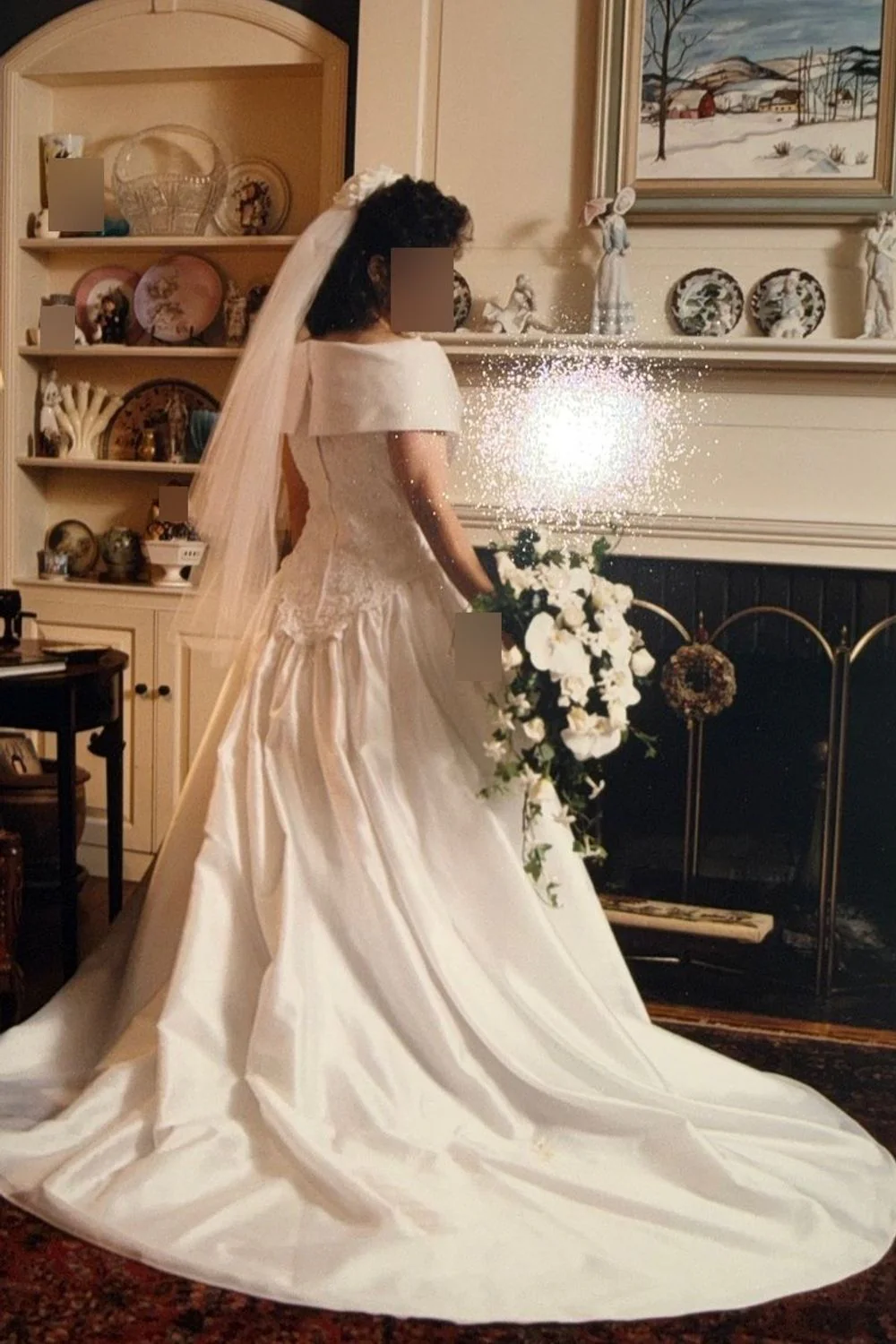 Ballgown Pearl Beaded with Veil