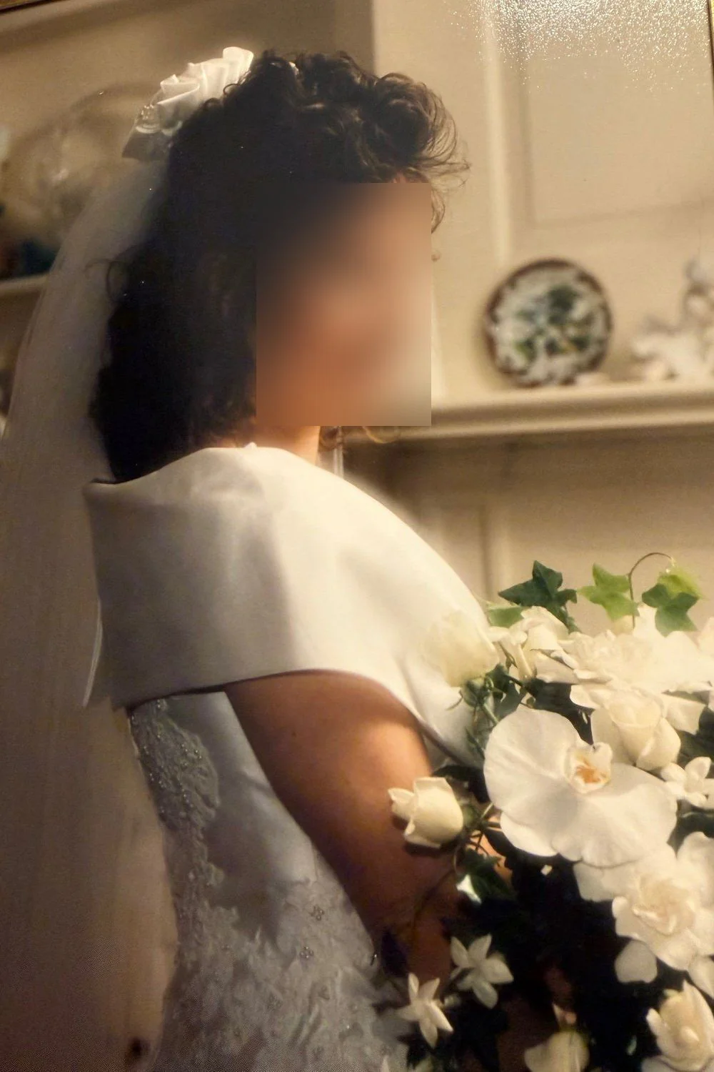 Ballgown Pearl Beaded with Veil - Image 4