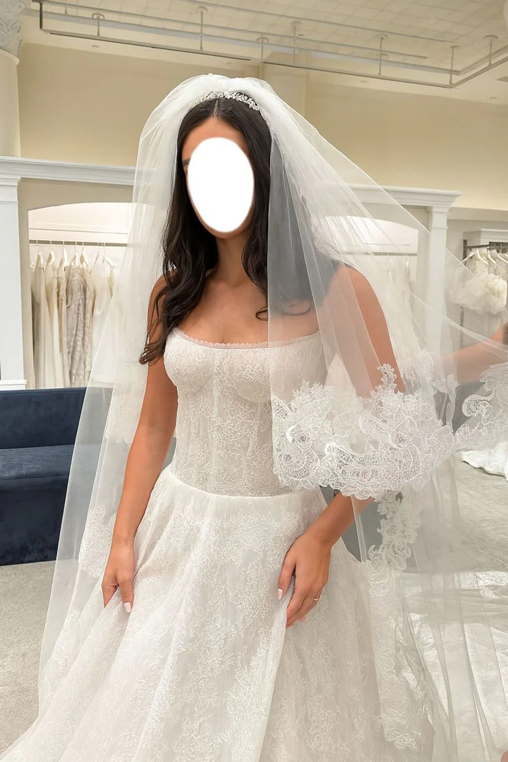 Billie with Veil CHRISTIE LAUREN. ADRIANNA1624885 - Image 6