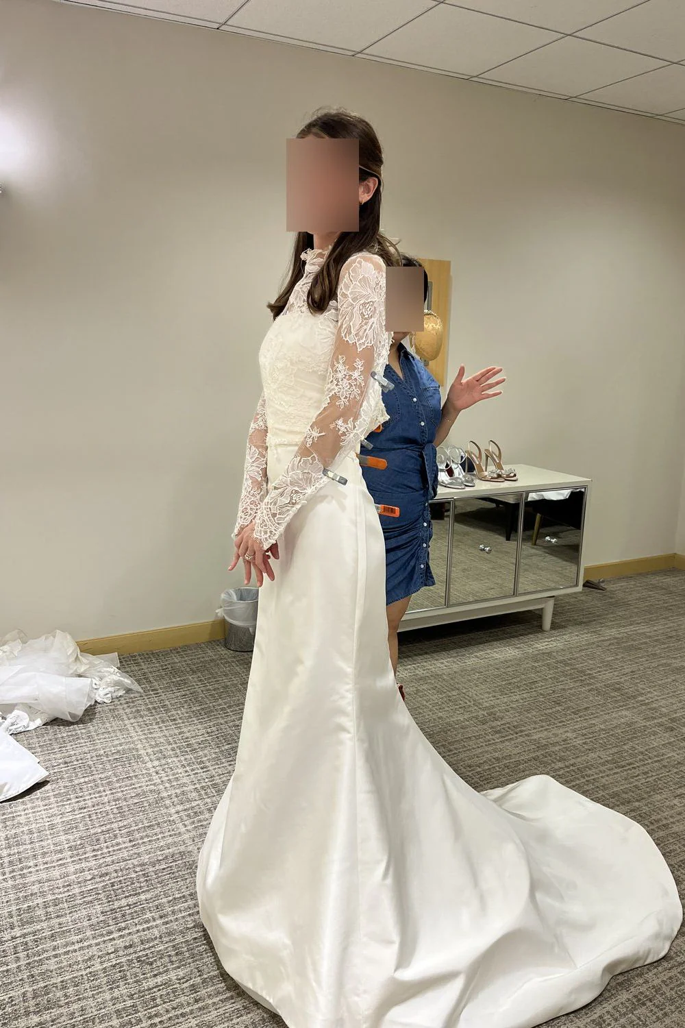 Blue Moon Dress with Veil and Jacket - Image 3