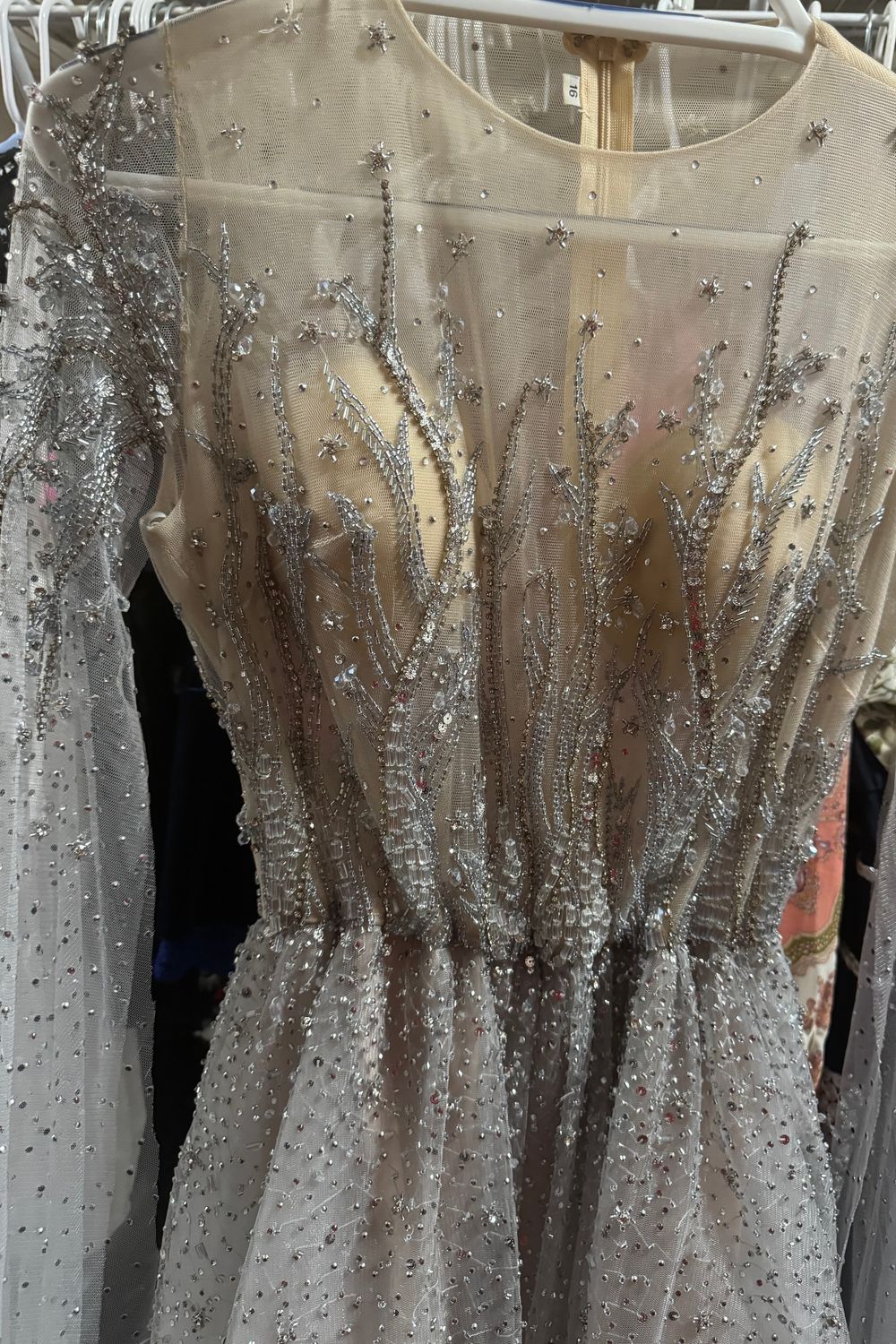 Cape sleeve prom dress / evening gown