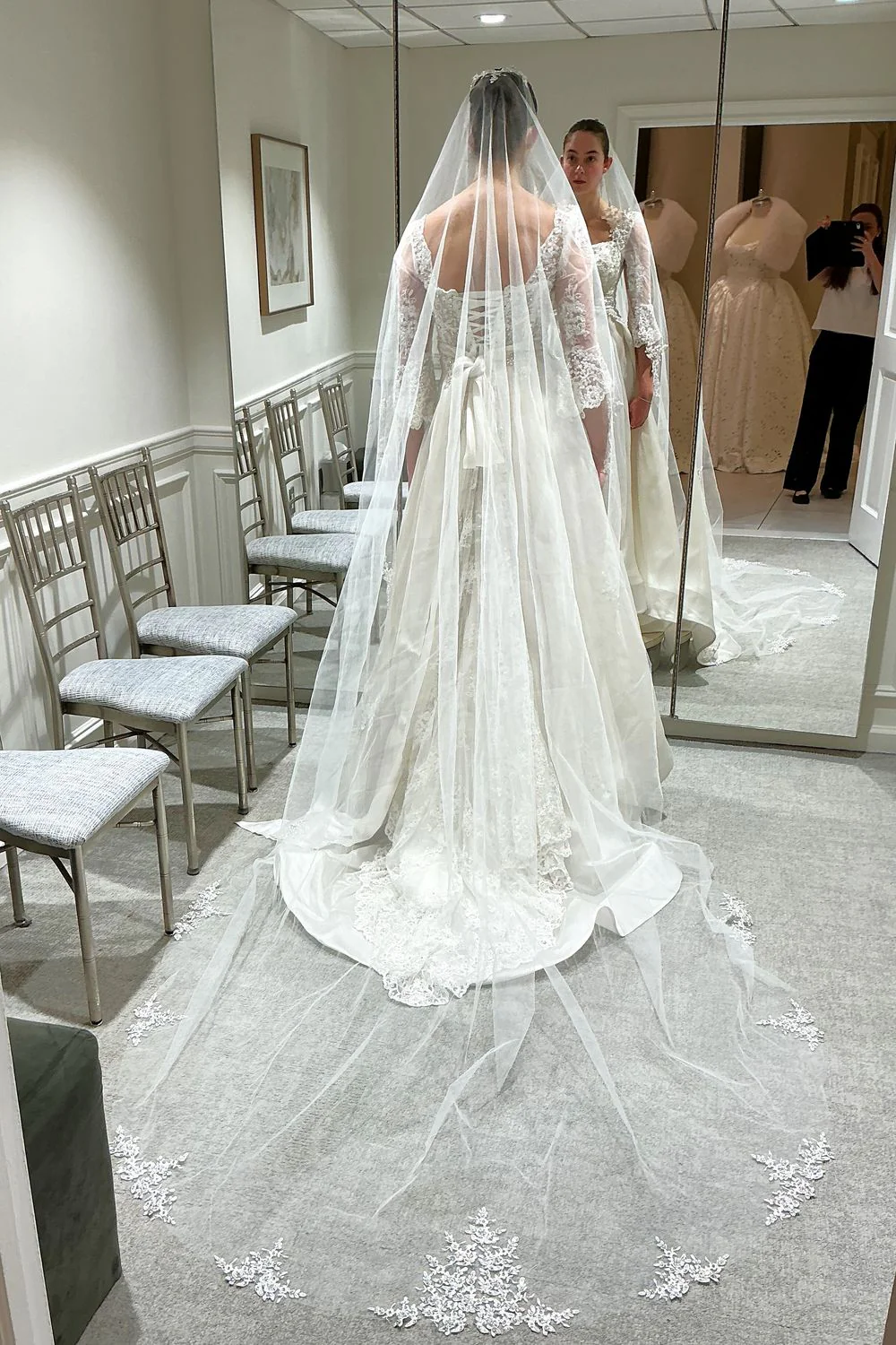 Custom Ballgown with Veil - Image 4