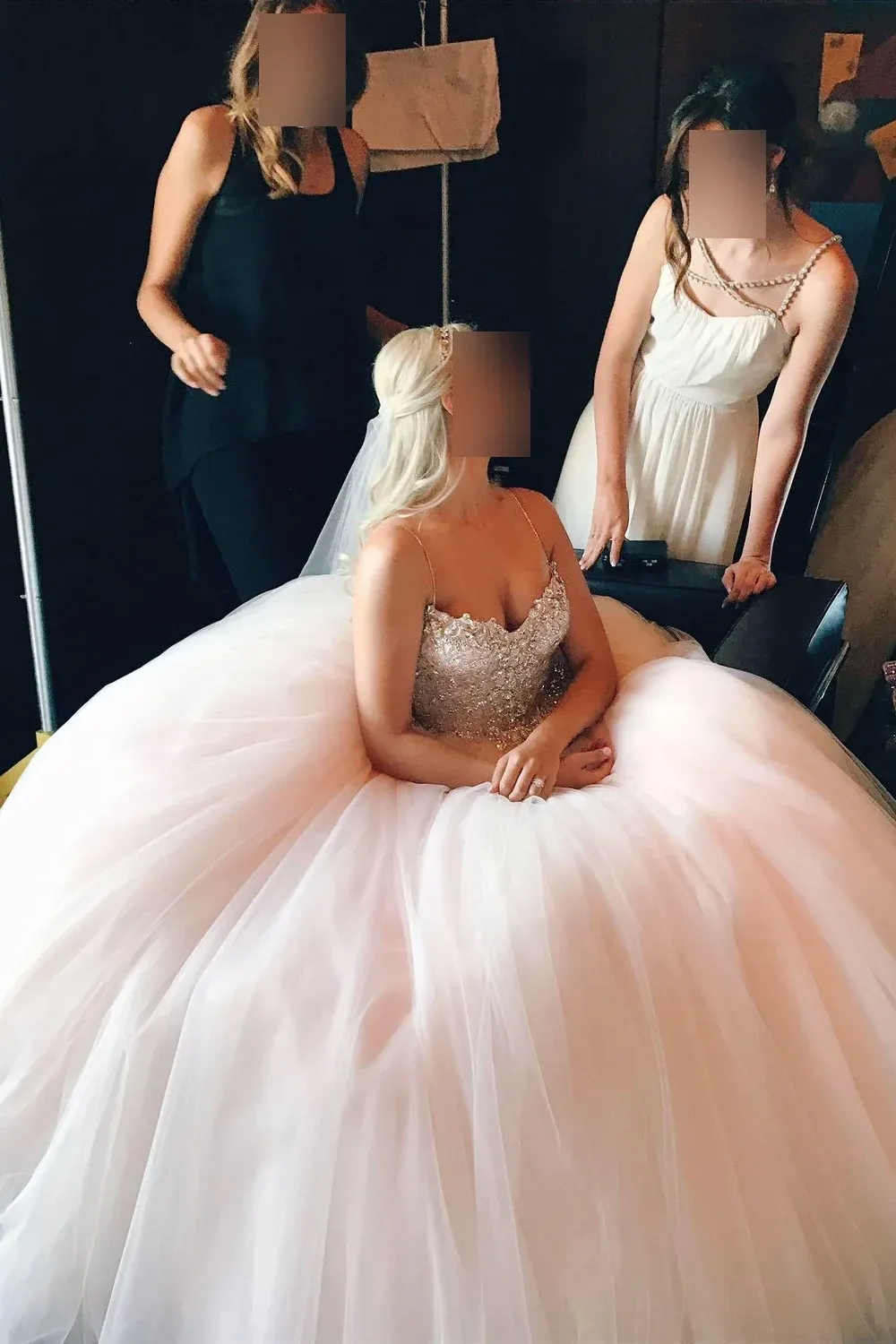 Custom Blush Tulle Ballgown
