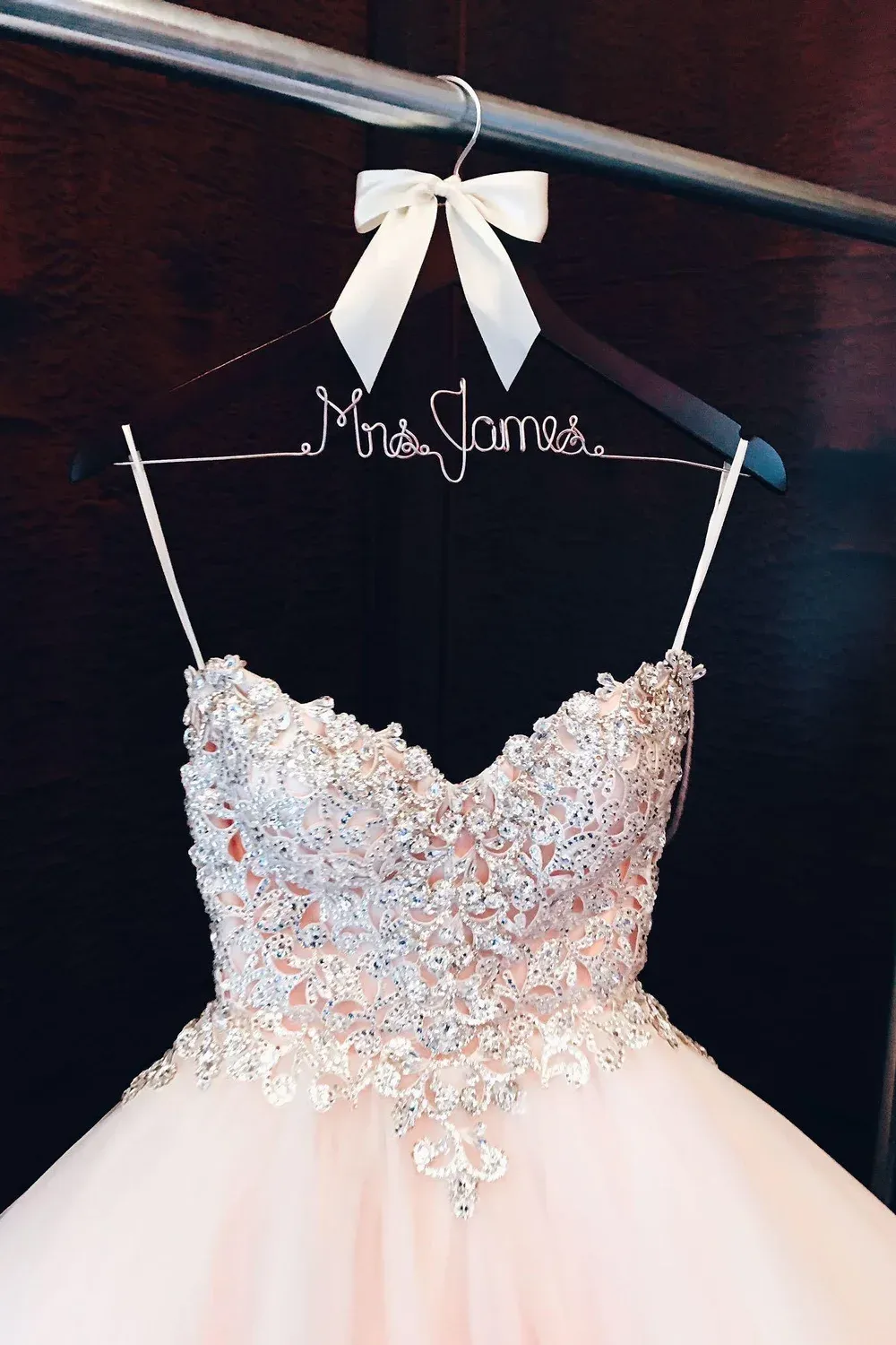 Custom Blush Tulle Ballgown - Image 2