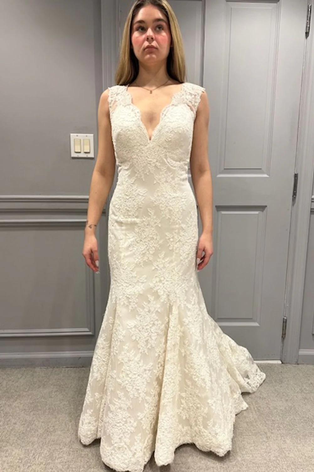 Custom Gown with Headpiece