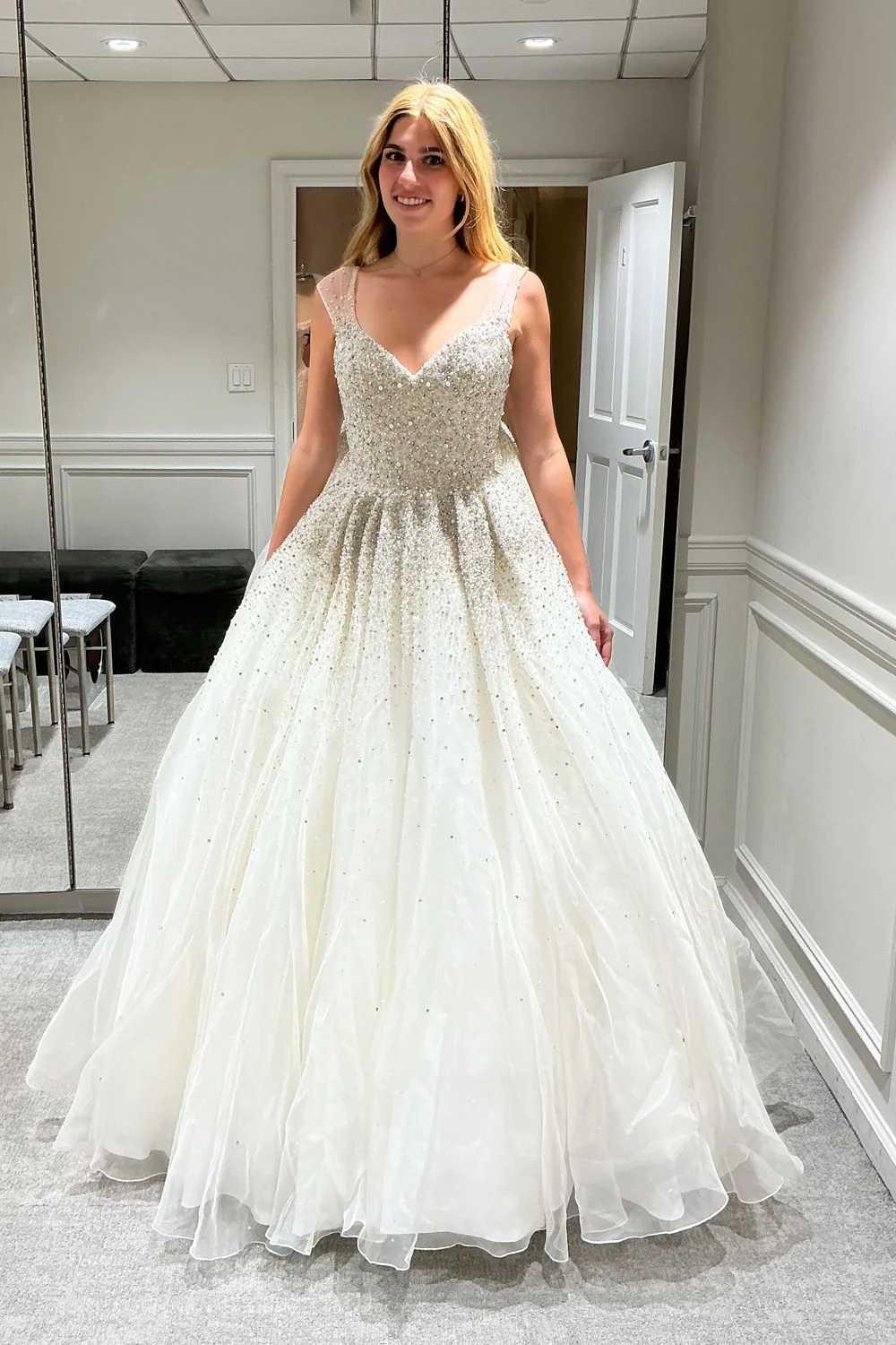 Embellished Tulle Ballgown Dress