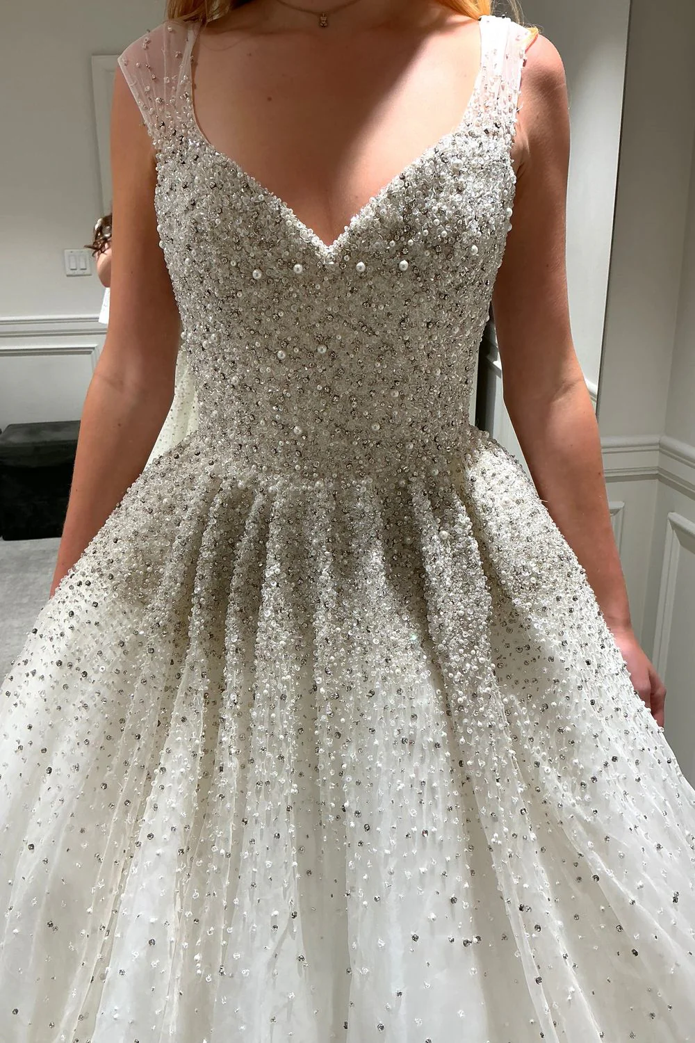 Embellished Tulle Ballgown Dress - Image 3
