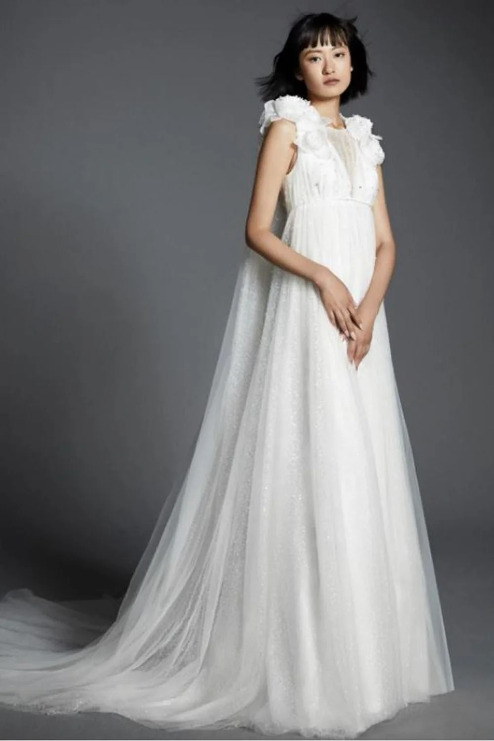 EMPIRE CRYSTALLIZED ROSES GOWN