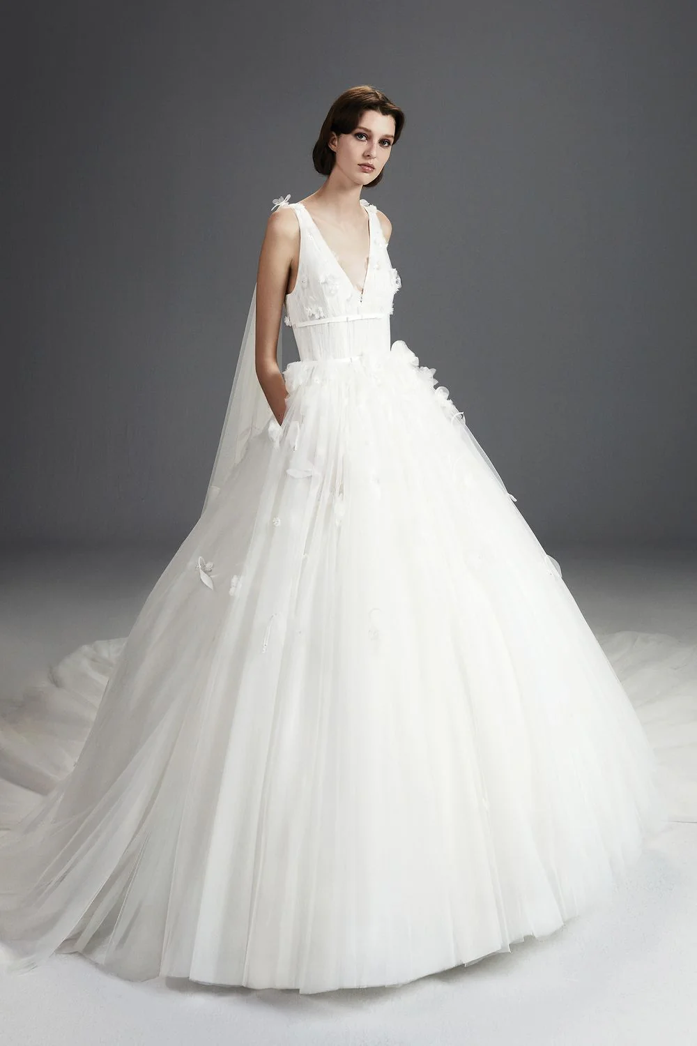 FAIRY TALE FLOWERS TULLE GOWN