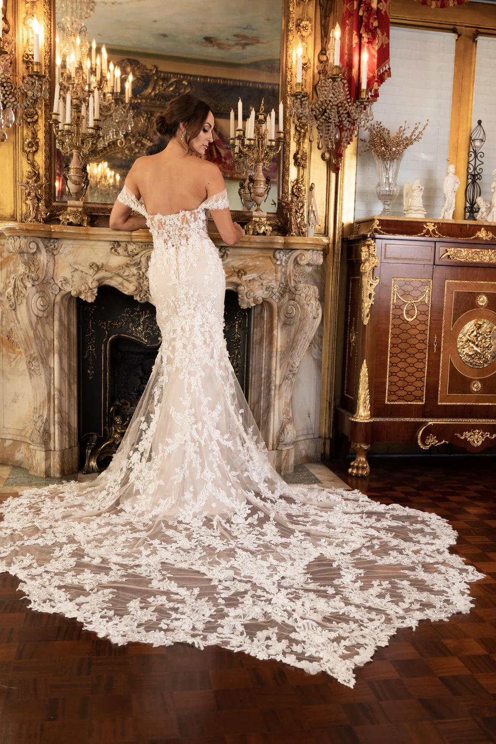 Farrah with Veil (Bel Aire Bridal Veil V7440C) - Image 6