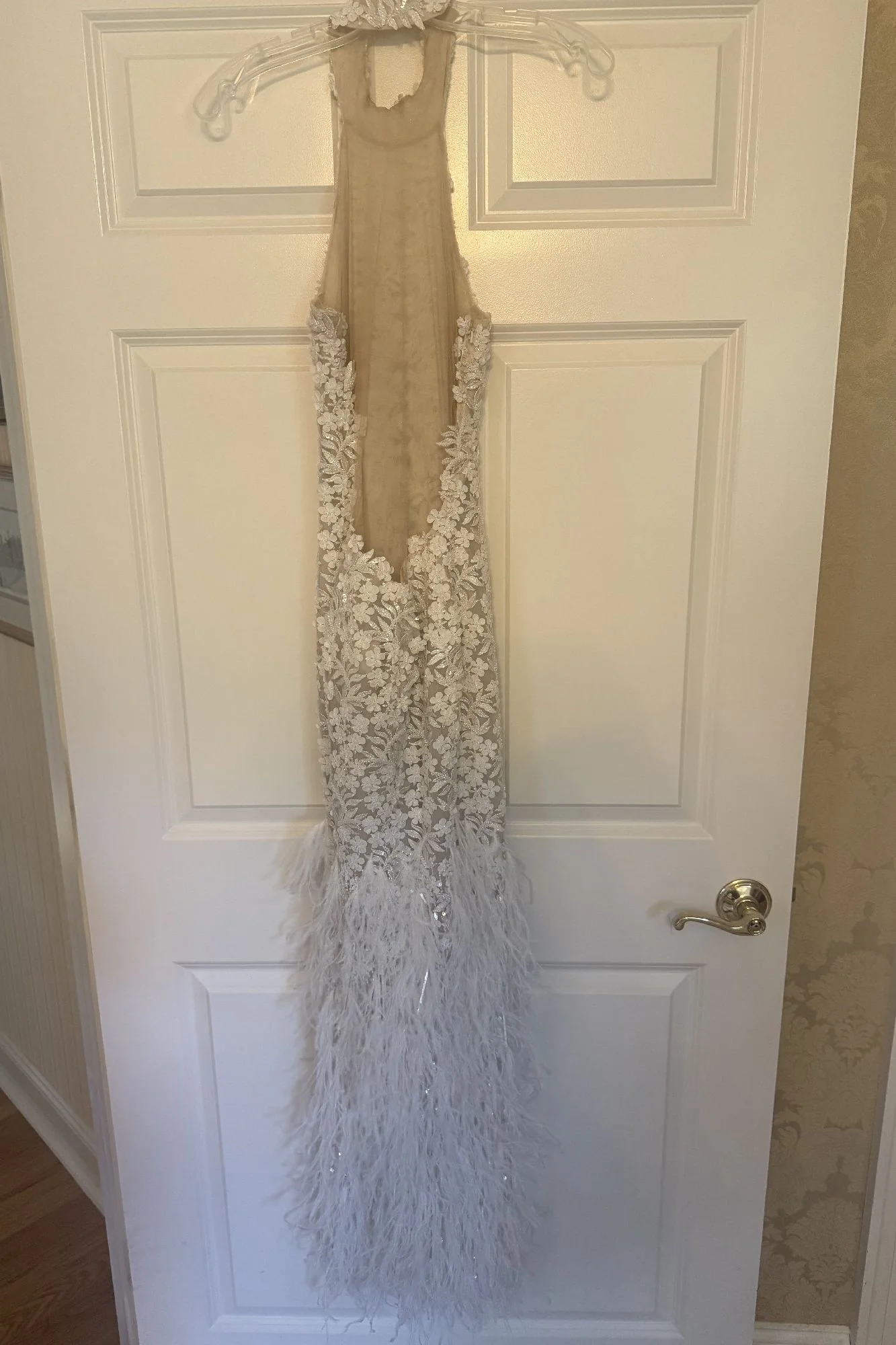 Feathered, mermaid, body hugging dress - Image 3