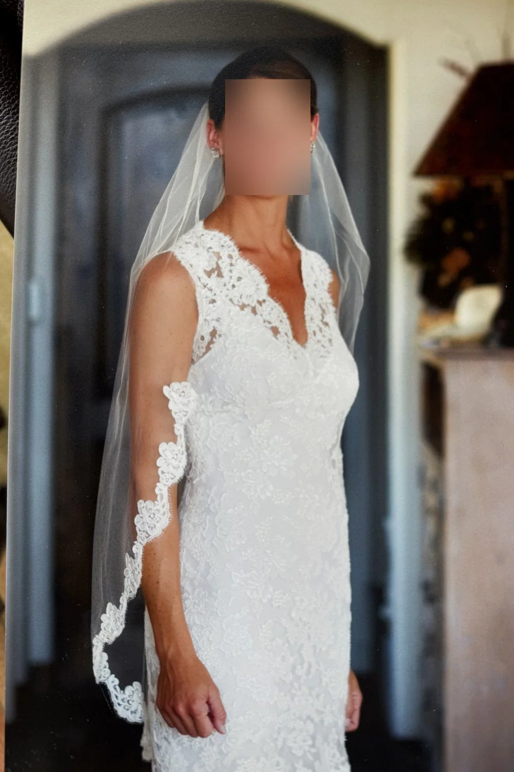 Fit and Flare Dress with Veil - Image 7