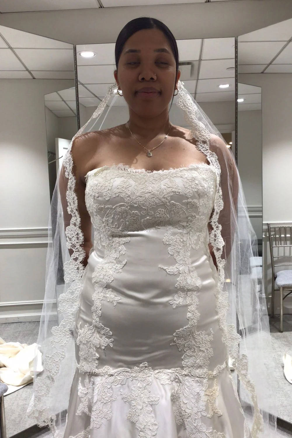 Fit and Flare Gown with Veil - Image 2