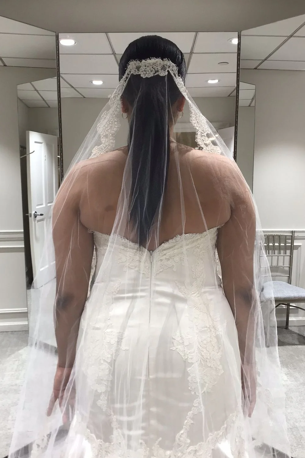 Fit and Flare Gown with Veil - Image 4