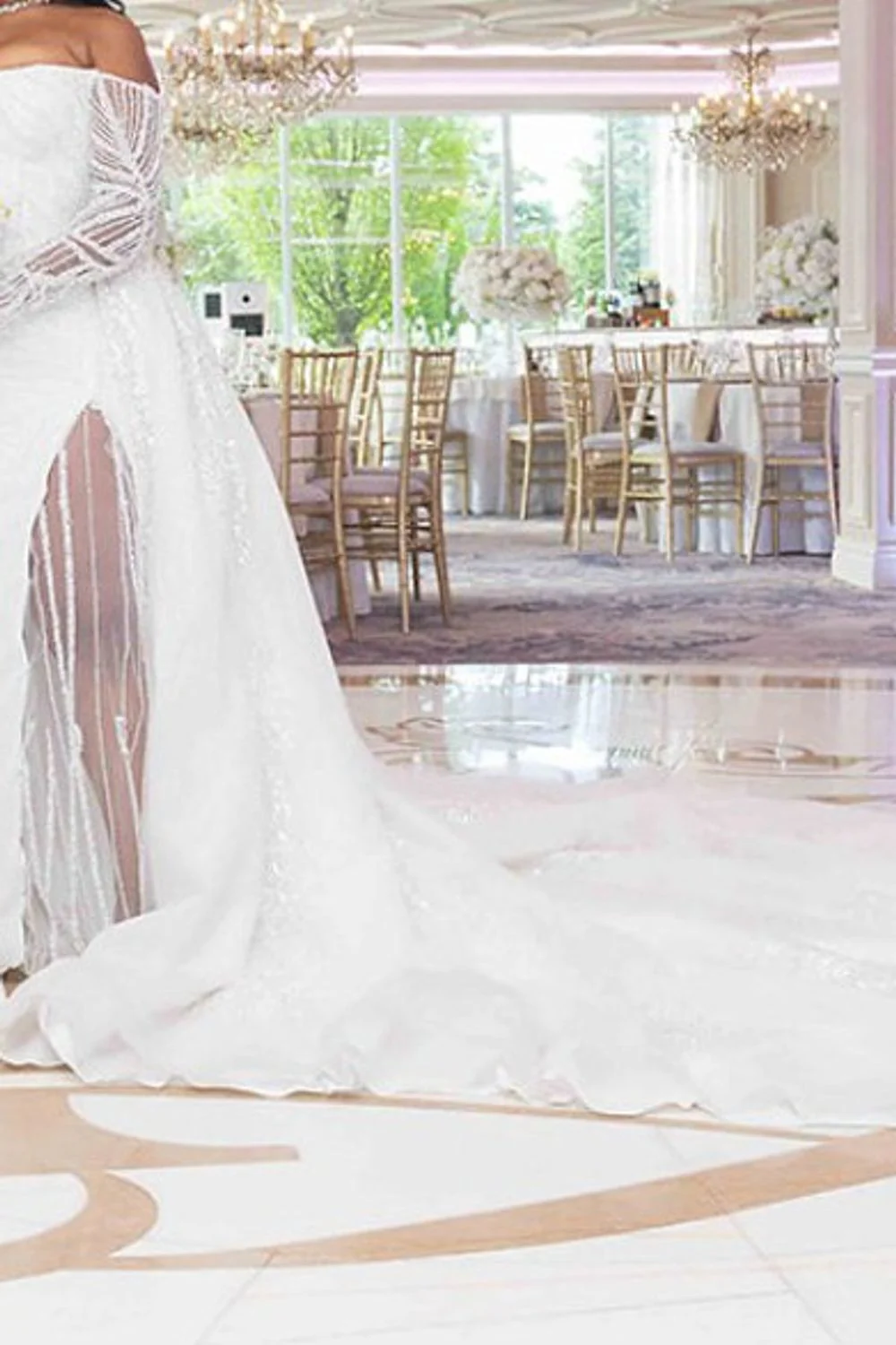 Ese Azenabor Dress with Lace and Pearls and Skirt - Image 3