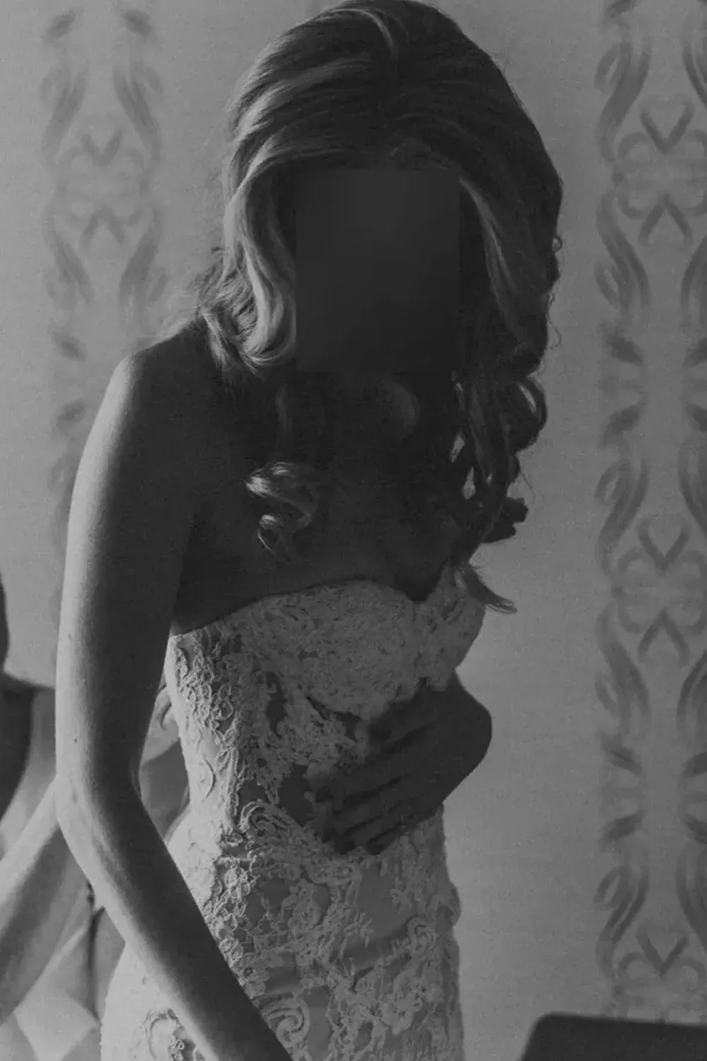 Fitted Gown with Lace Shrug - Image 3