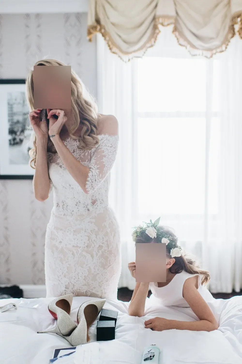 Fitted Gown with Lace Shrug - Image 4
