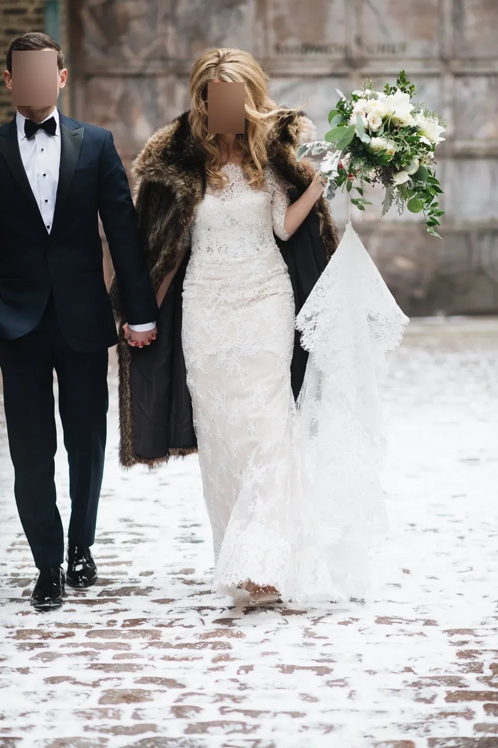 Fitted Gown with Lace Shrug - Image 7