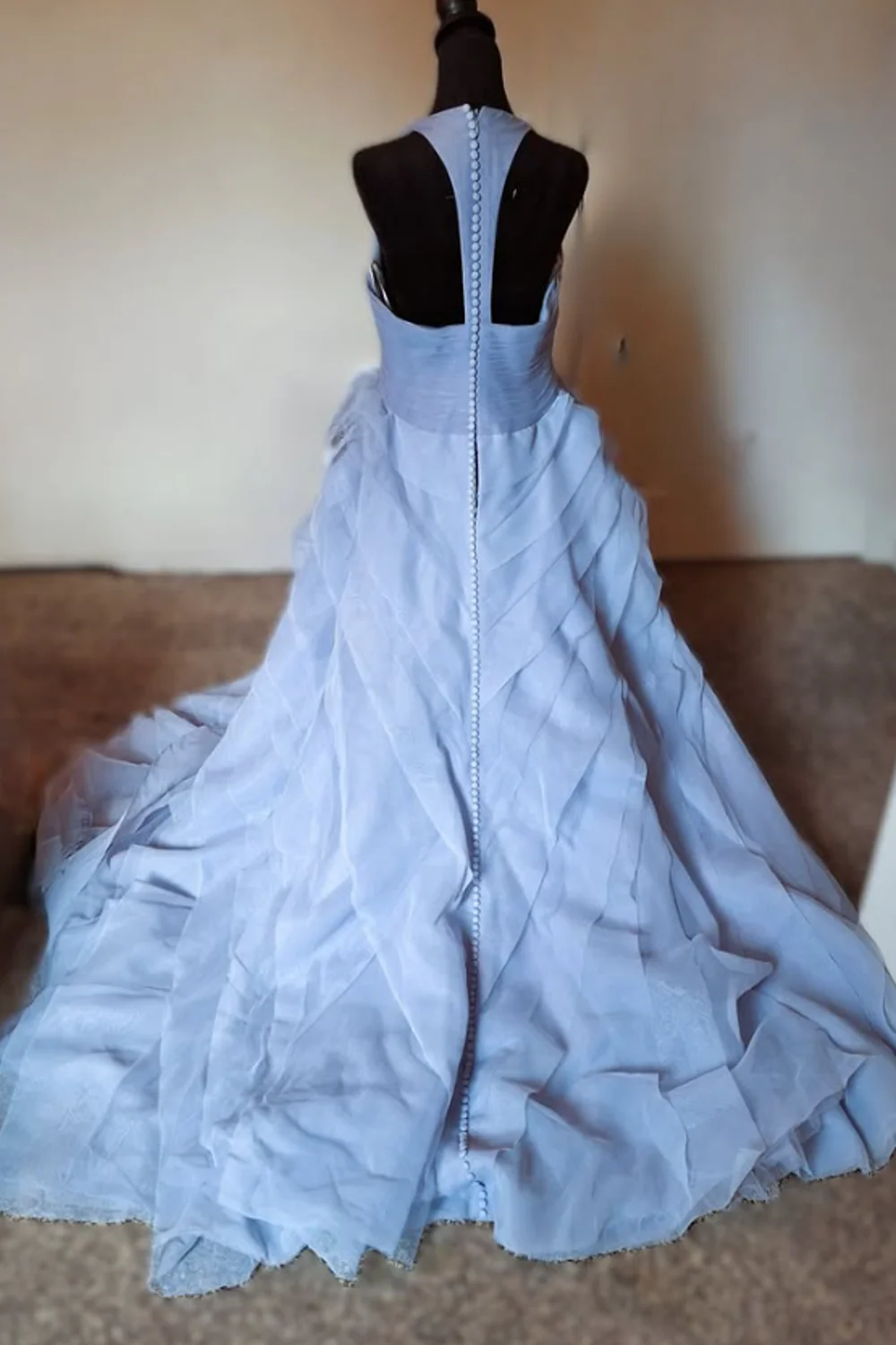 Flange ballgown w/halter - Image 3