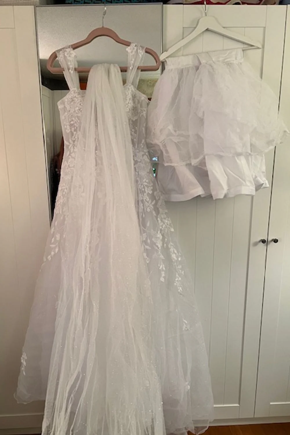 Floral Tulle Wedding Dress SWG 834 - Image 4