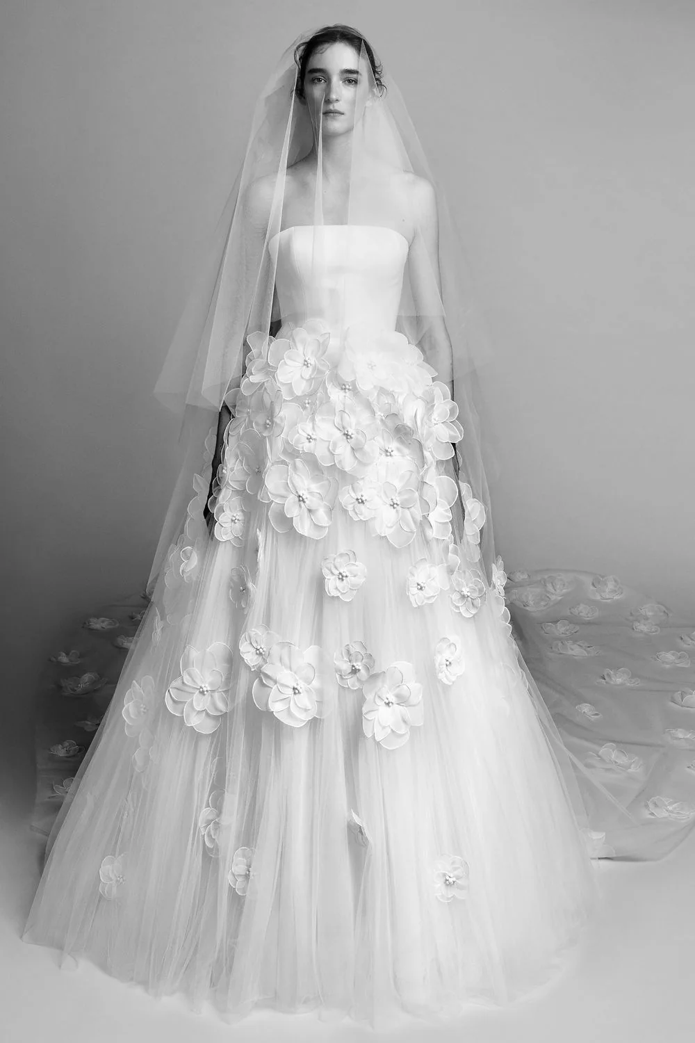 Flower Cloud Strapless Dress