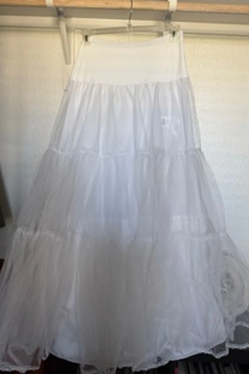 Lace Off Shoulder Long Sleeve A-Line Ivory Dress - Image 7