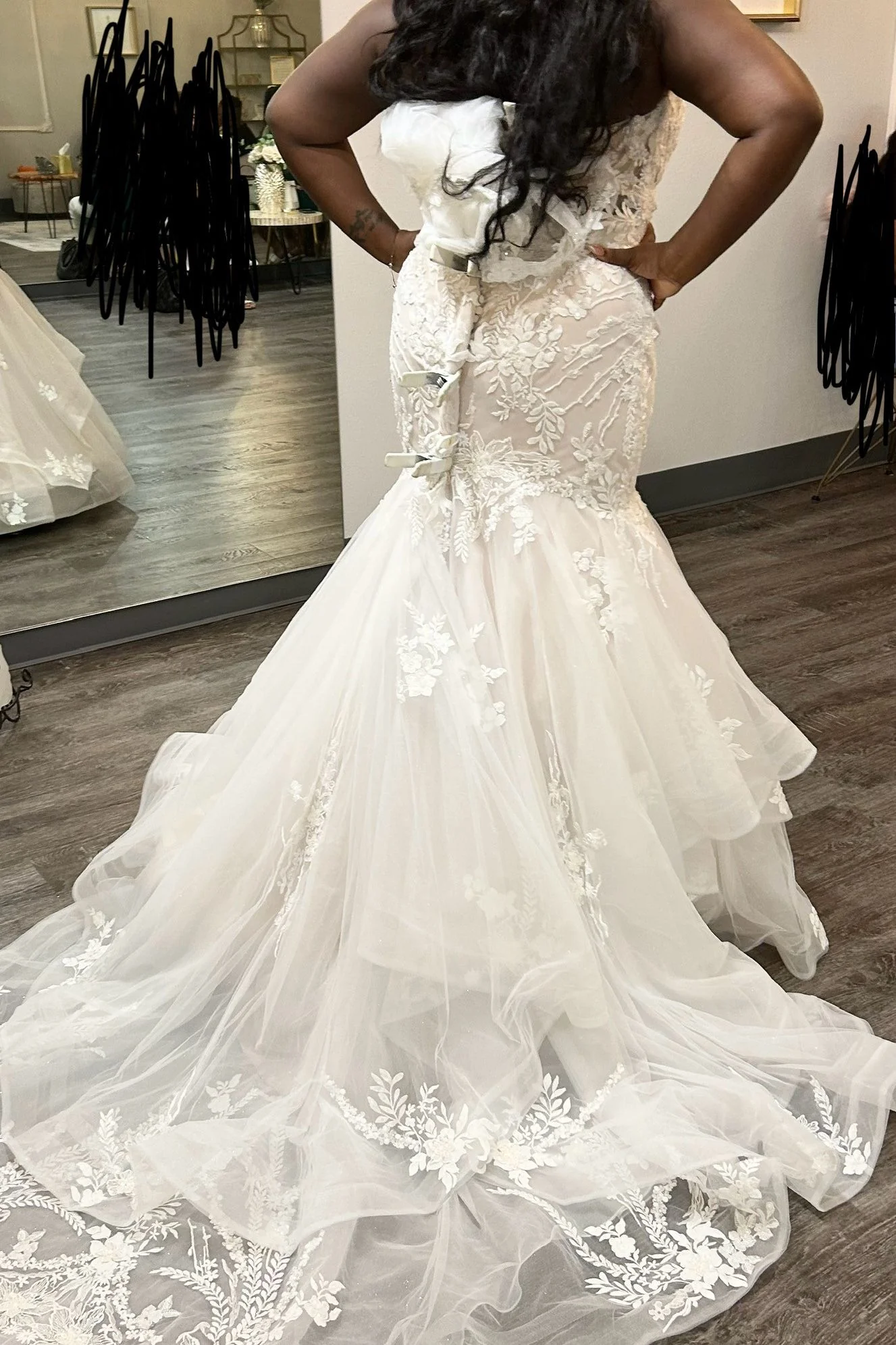 Lace Trumpet Wedding Dress - Image 2