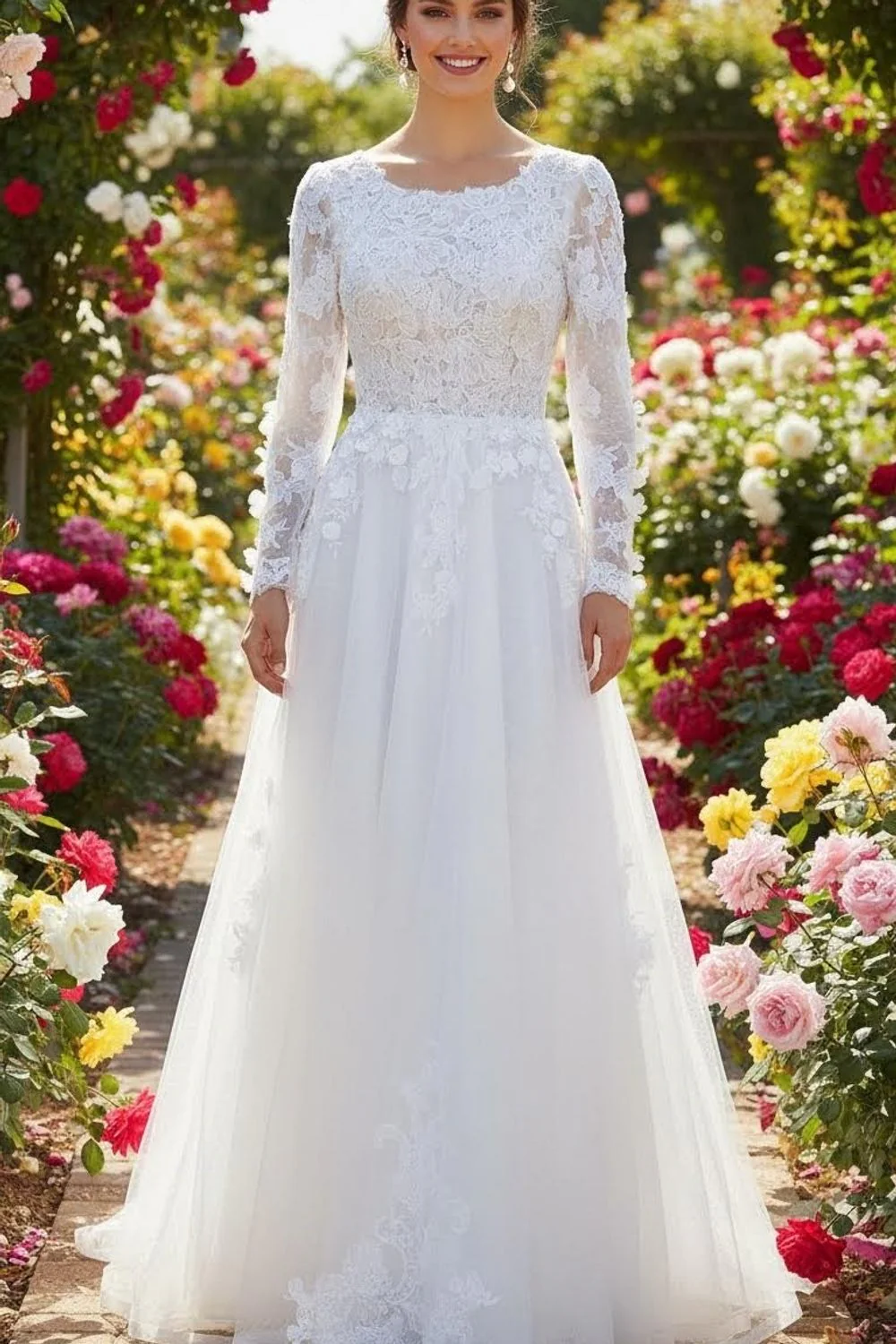 Long Sleeve Princess Wedding Dress