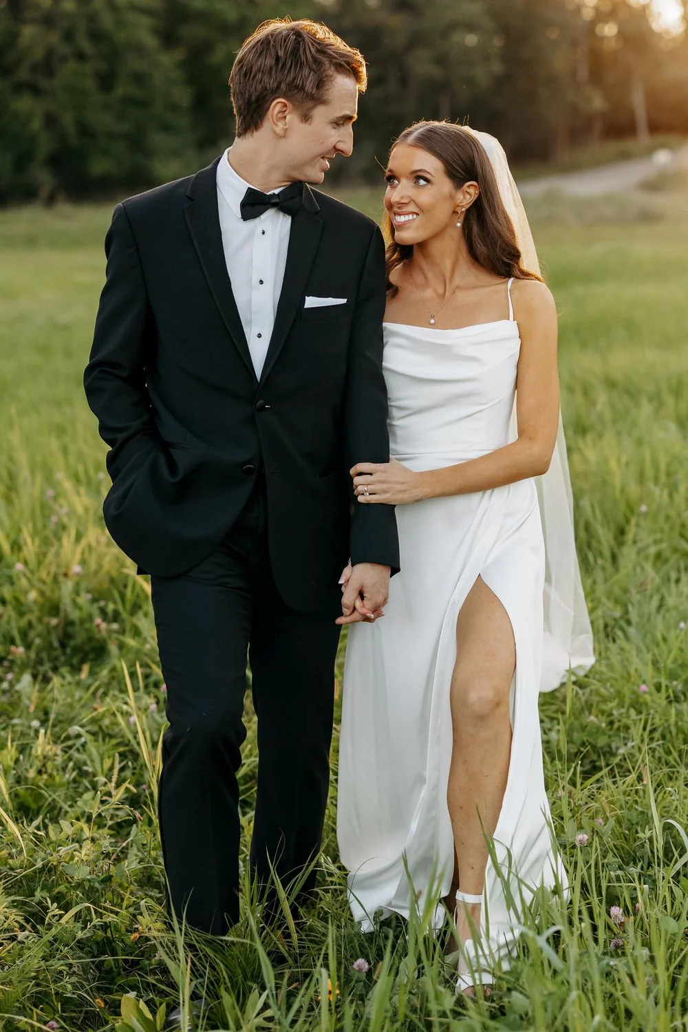 Lux Charmeuse Gown with Cowl Neckline - Image 2