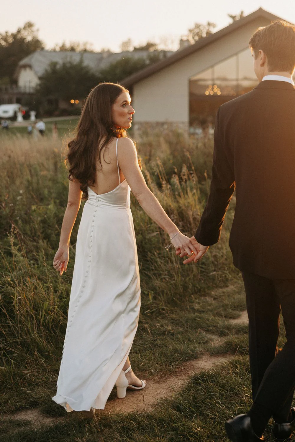 Lux Charmeuse Gown with Cowl Neckline - Image 3