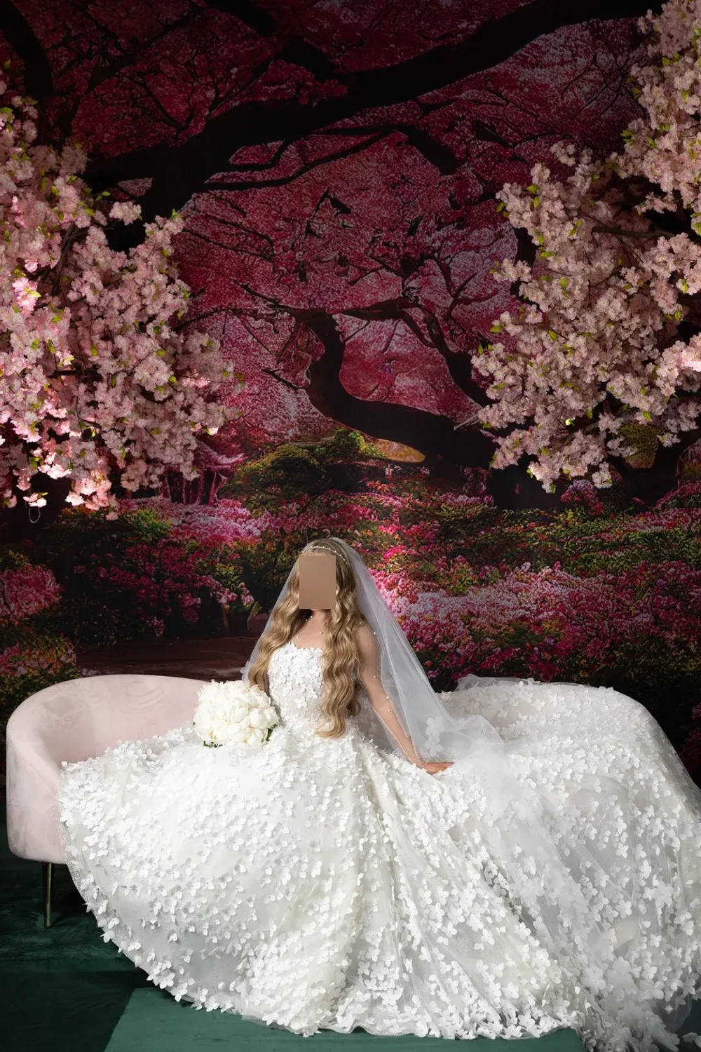 Marilyn floral applique Gown - Image 3