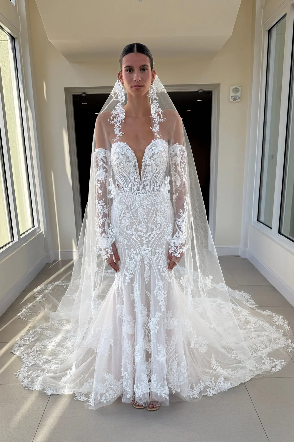 Matea w/ Veil & Sleeves - Image 2