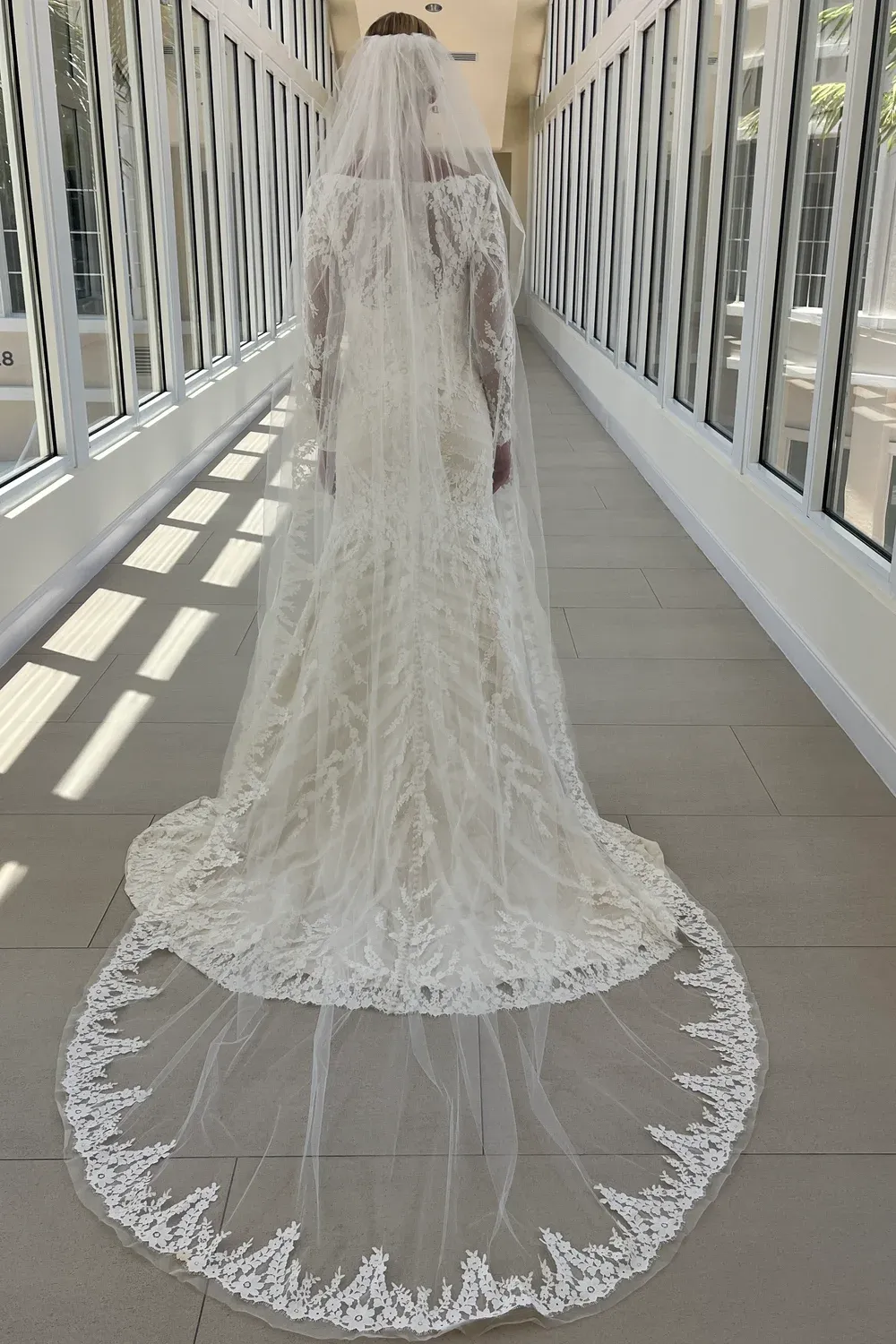 Matthew Christopher Wedding Dress with Veil