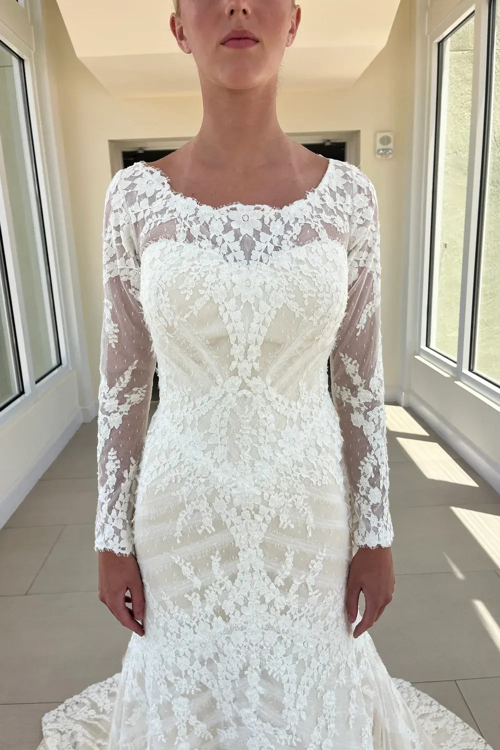 Matthew Christopher Wedding Dress with Veil - Image 4