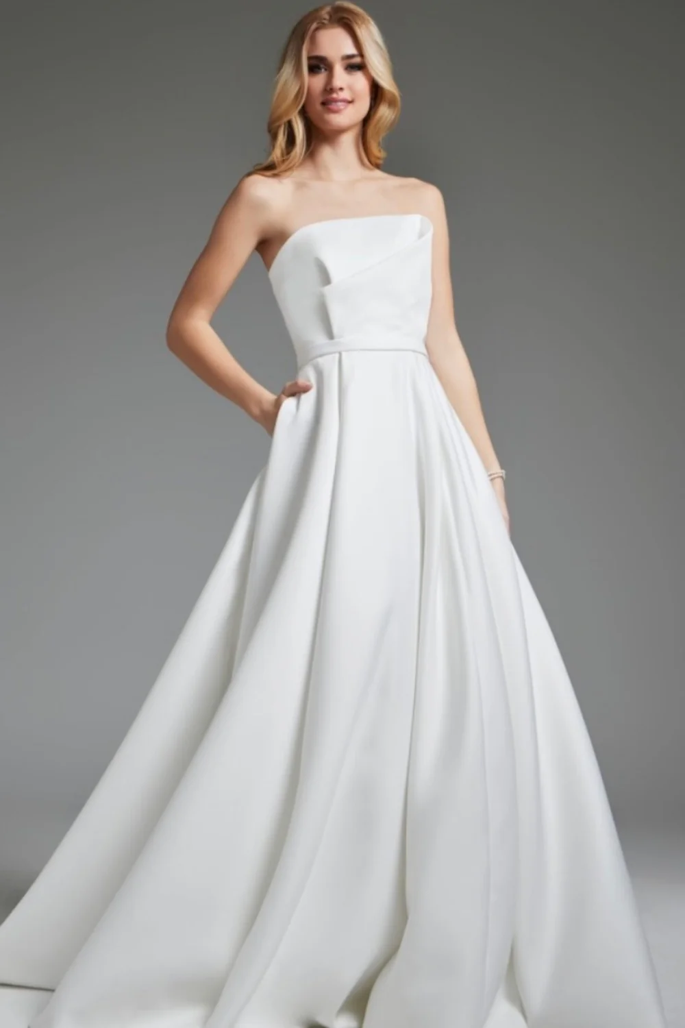 White A Line Bridal Gown JB40599 - Image 3