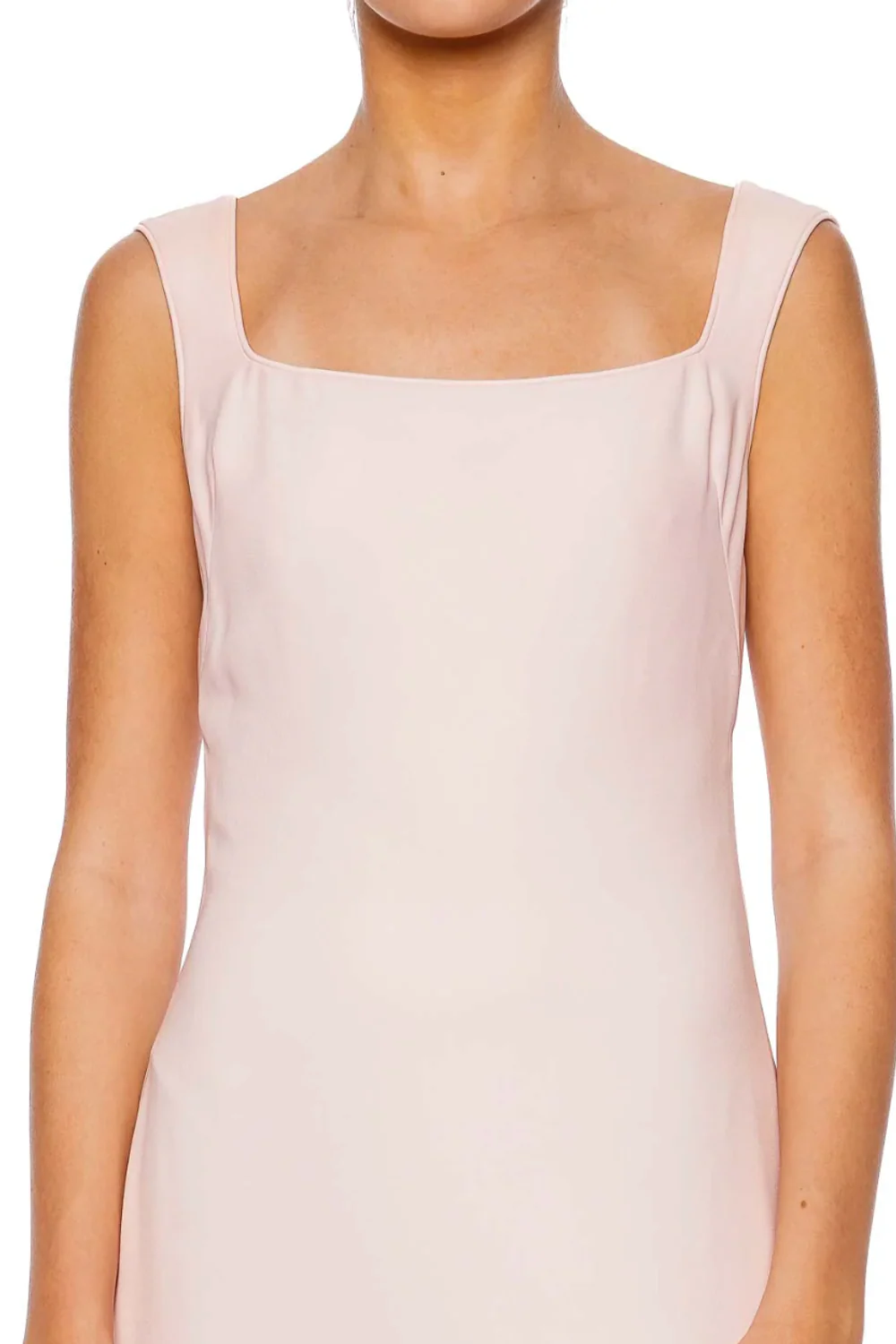 Pink Sleeveless Crepe Bow Gown - Image 4