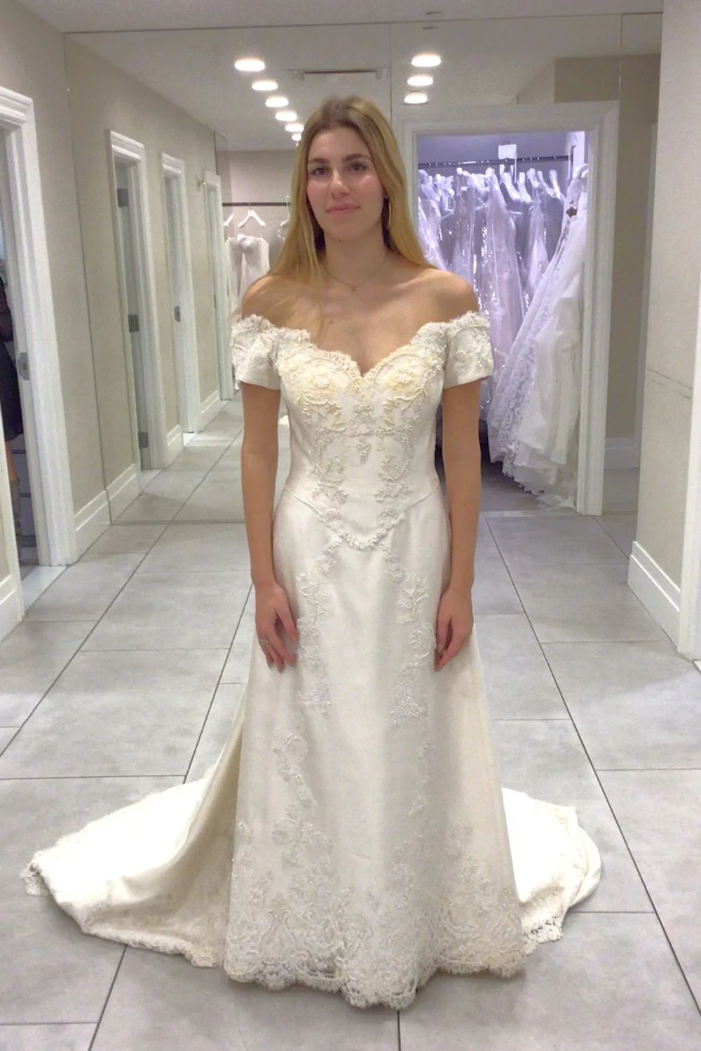 A-line Gown with Veil and Headpiece