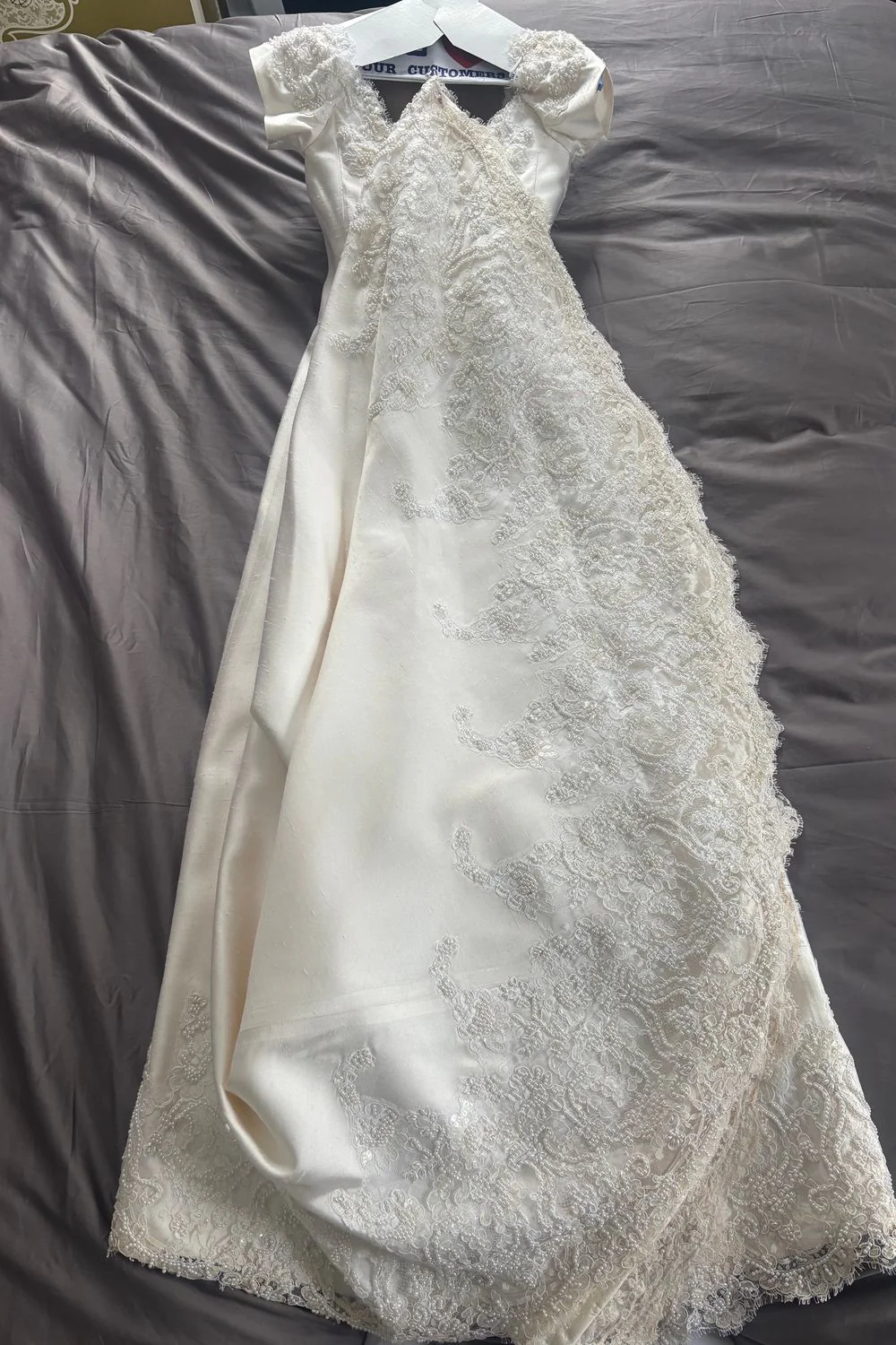 A-line Gown with Veil and Headpiece - Image 10