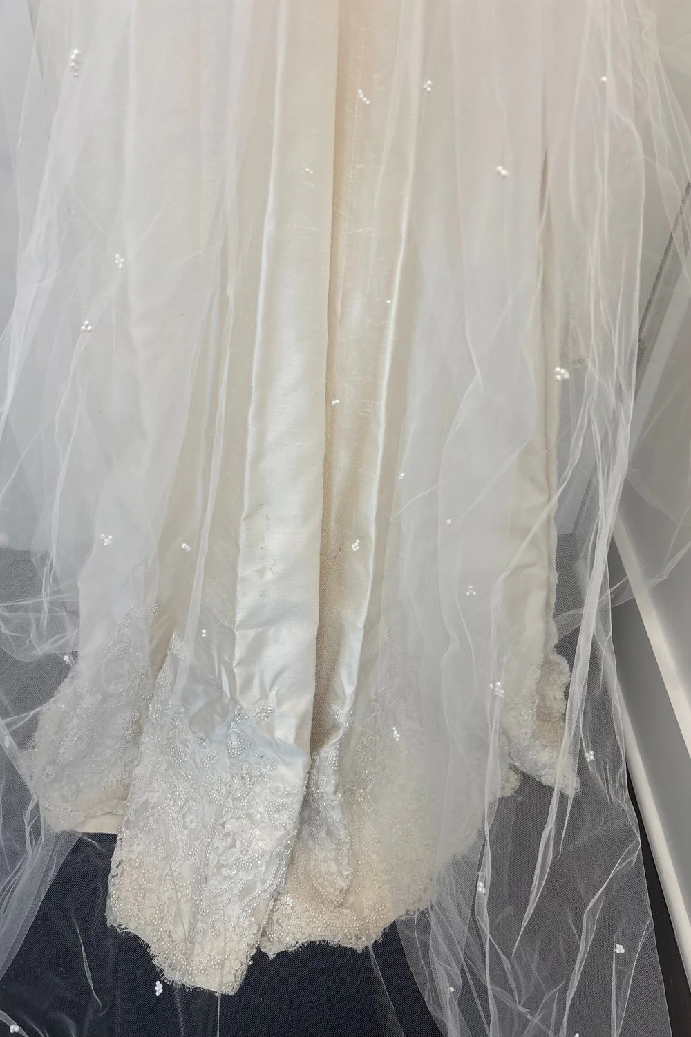 A-line Gown with Veil and Headpiece - Image 12