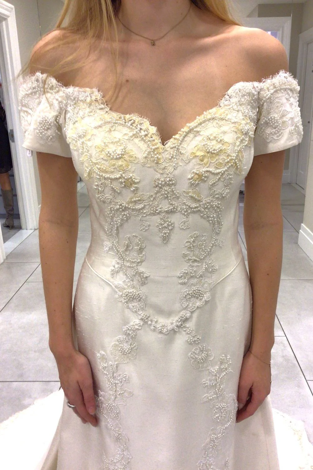 A-line Gown with Veil and Headpiece - Image 5
